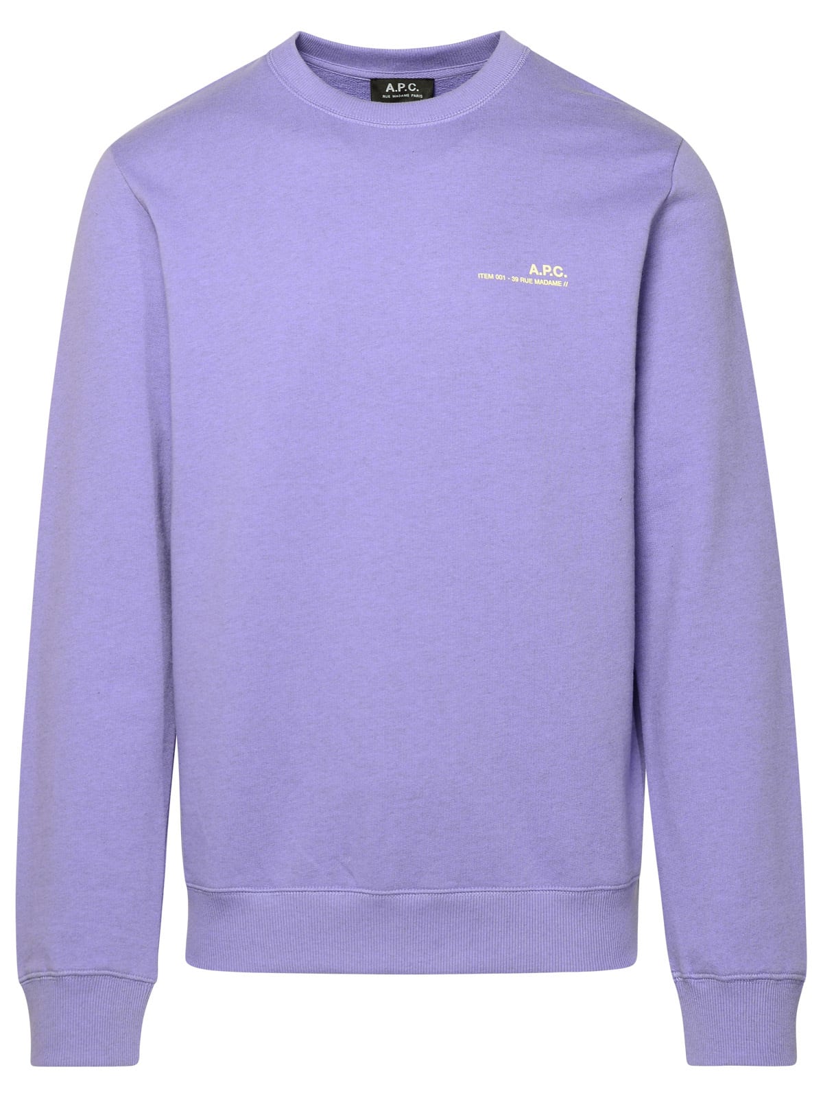 Shop Apc Lilac Cotton Sweatshirt In Lilla