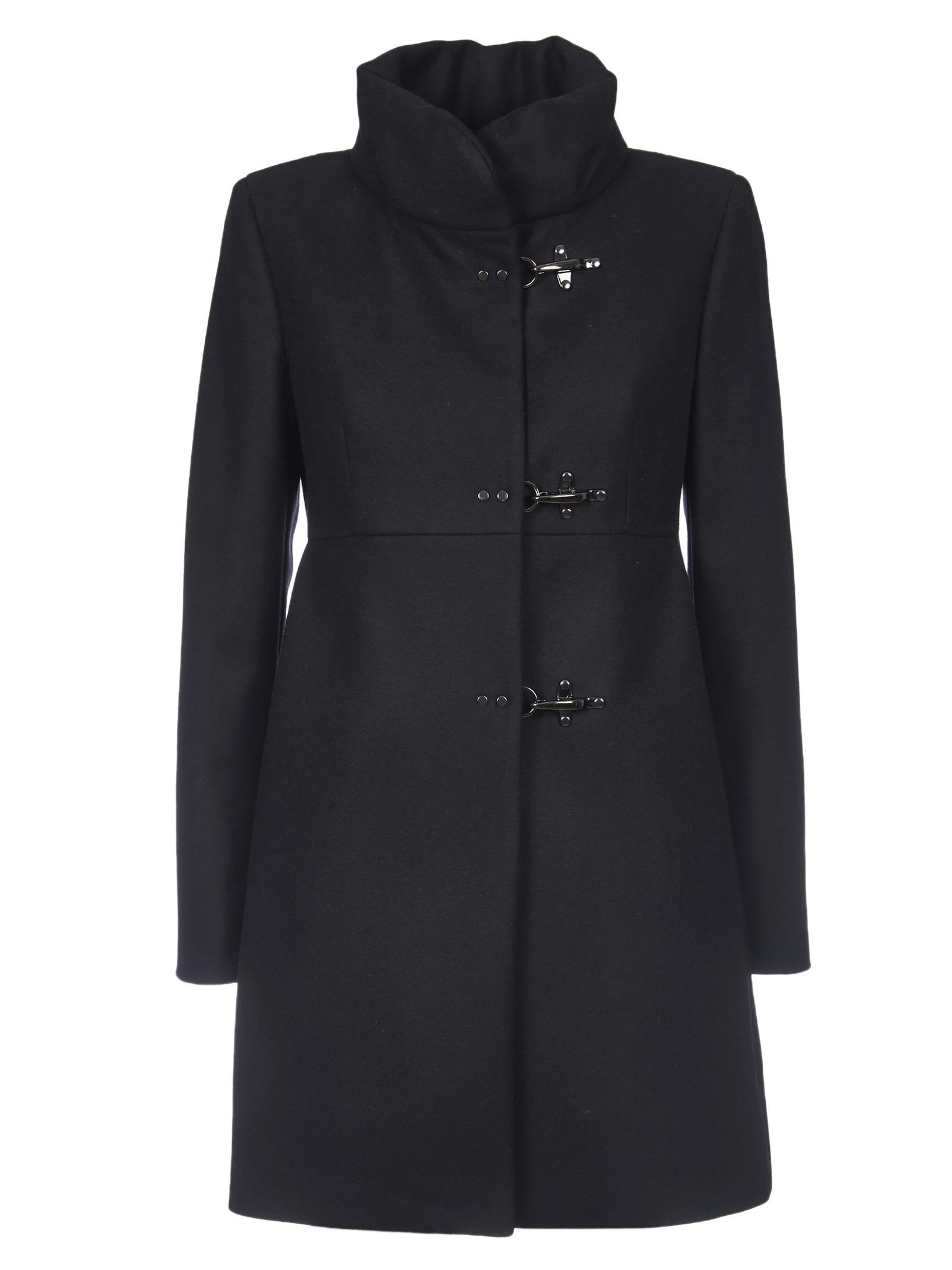 Black Wool-blend Coat