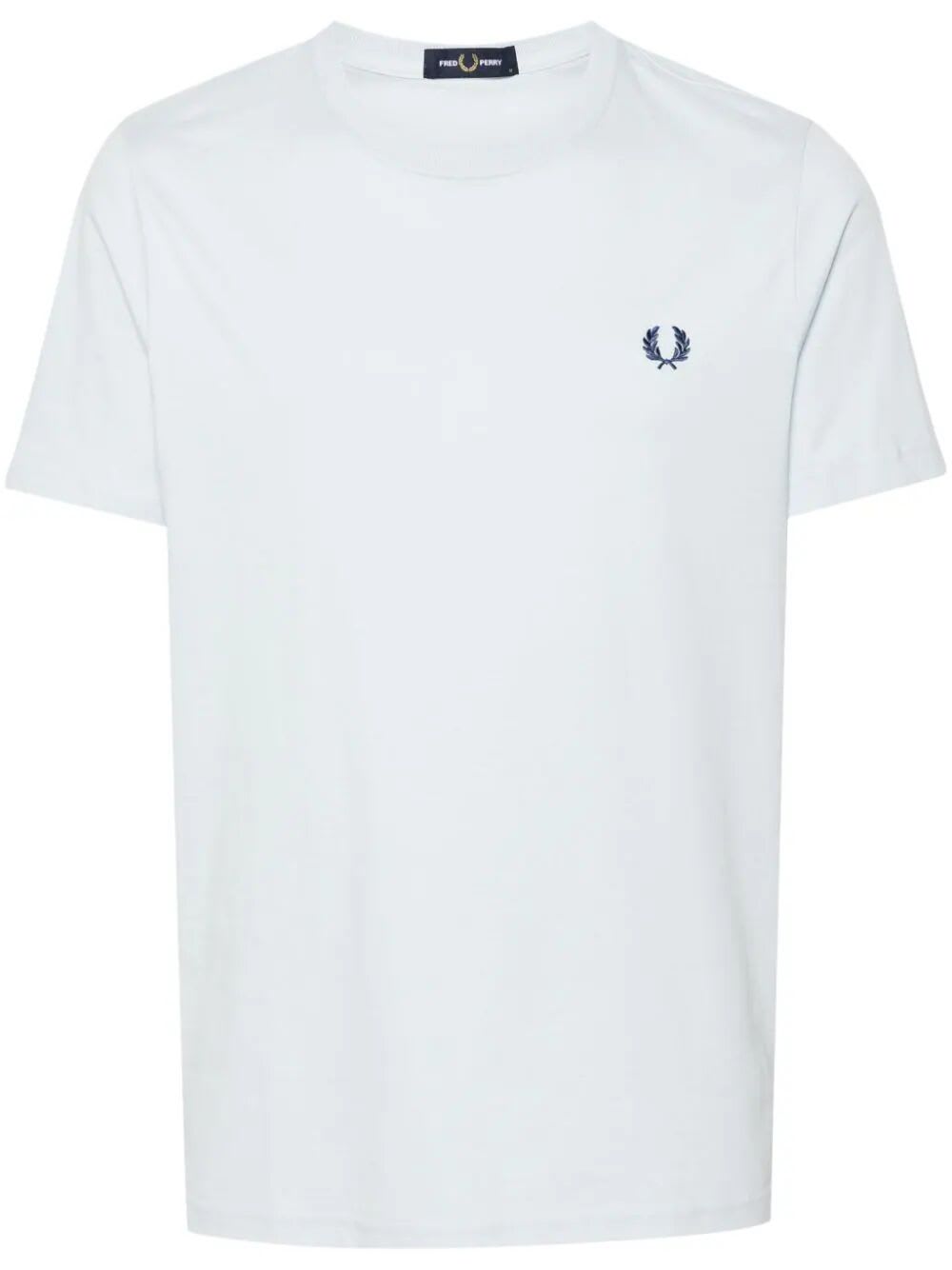 Shop Fred Perry Fp Crew Neck T-shirt In Lgice Mdnghblue