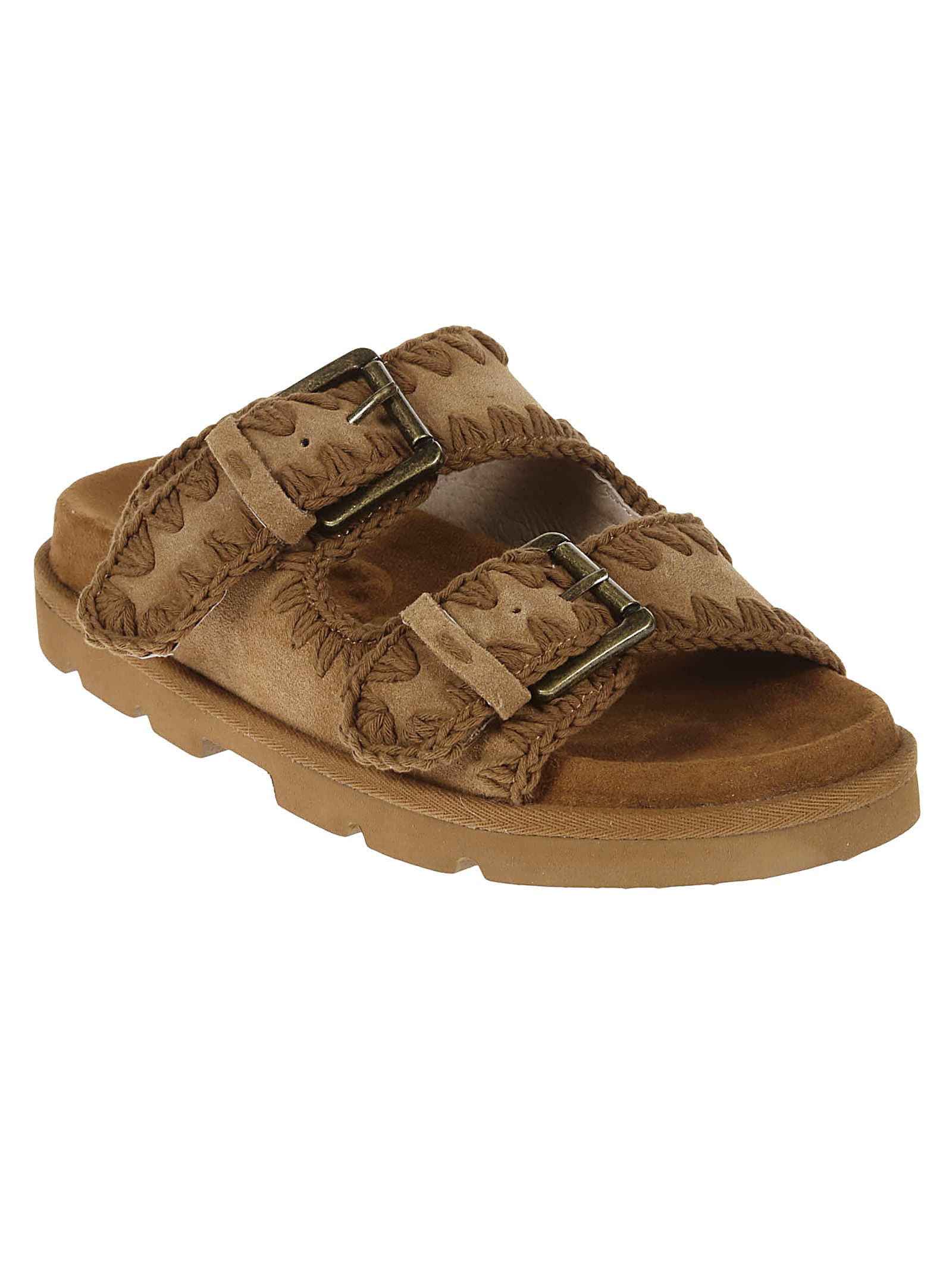 Shop Mou Low Bio Sandal Two Buckles In Cog