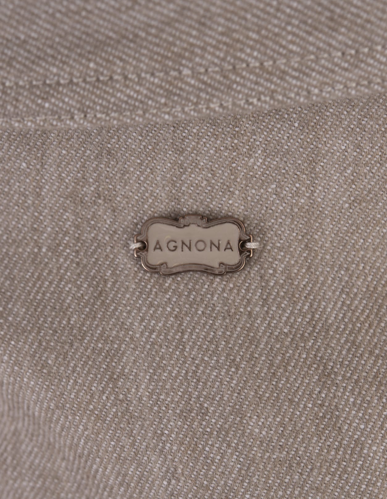 Shop Agnona Canvas Denim Shirt In Brown