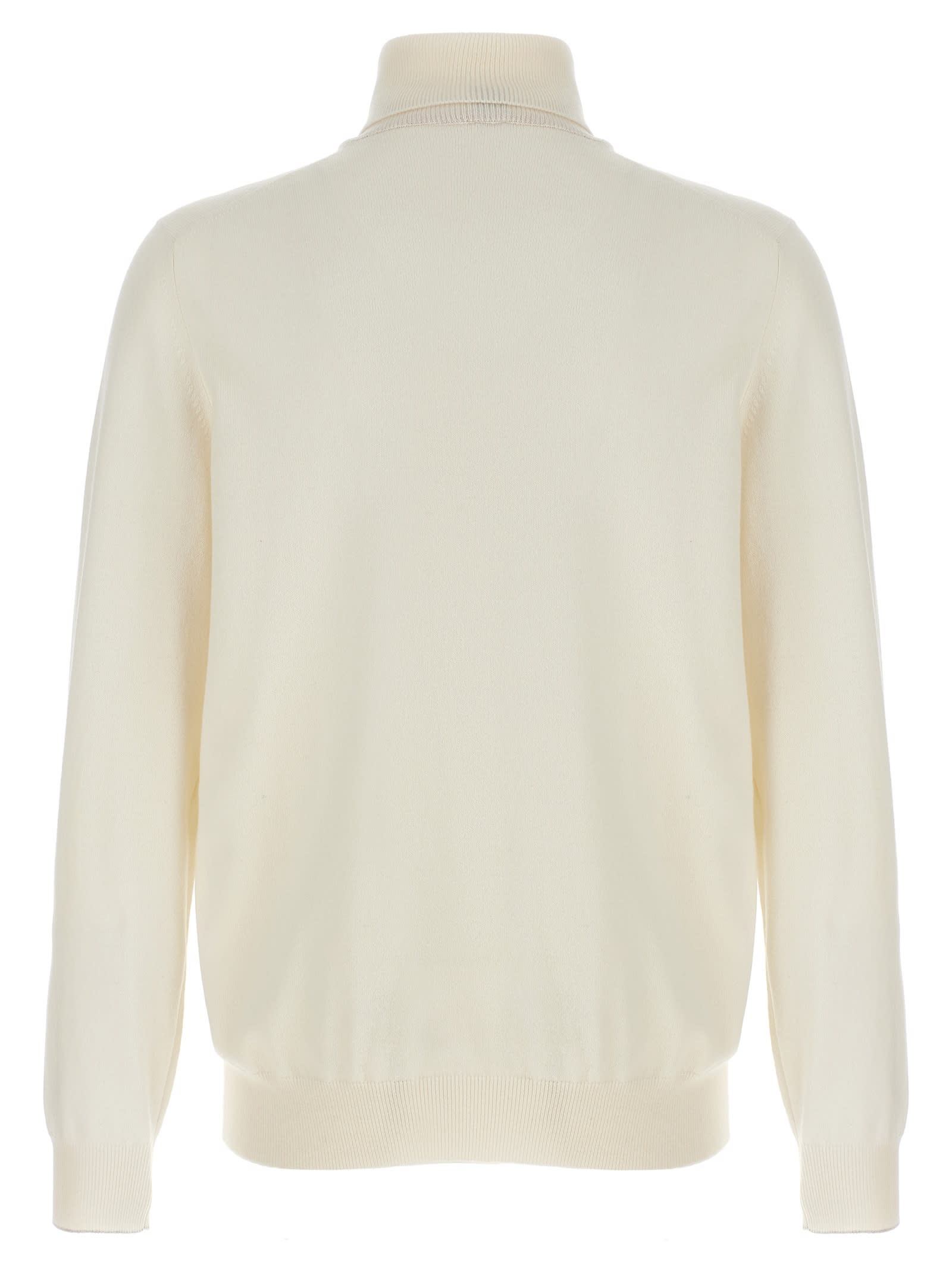 Shop Brunello Cucinelli Cashmere Turtleneck Sweater In Panamanebbia