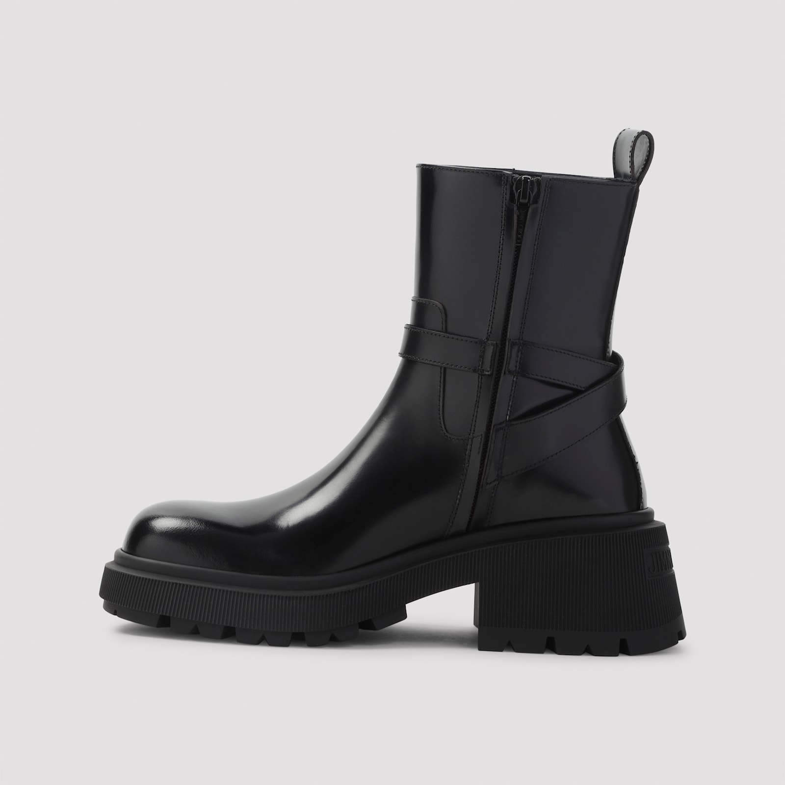 Jimmy Choo Soft Box Calf Conny Flat Boots Women In Black