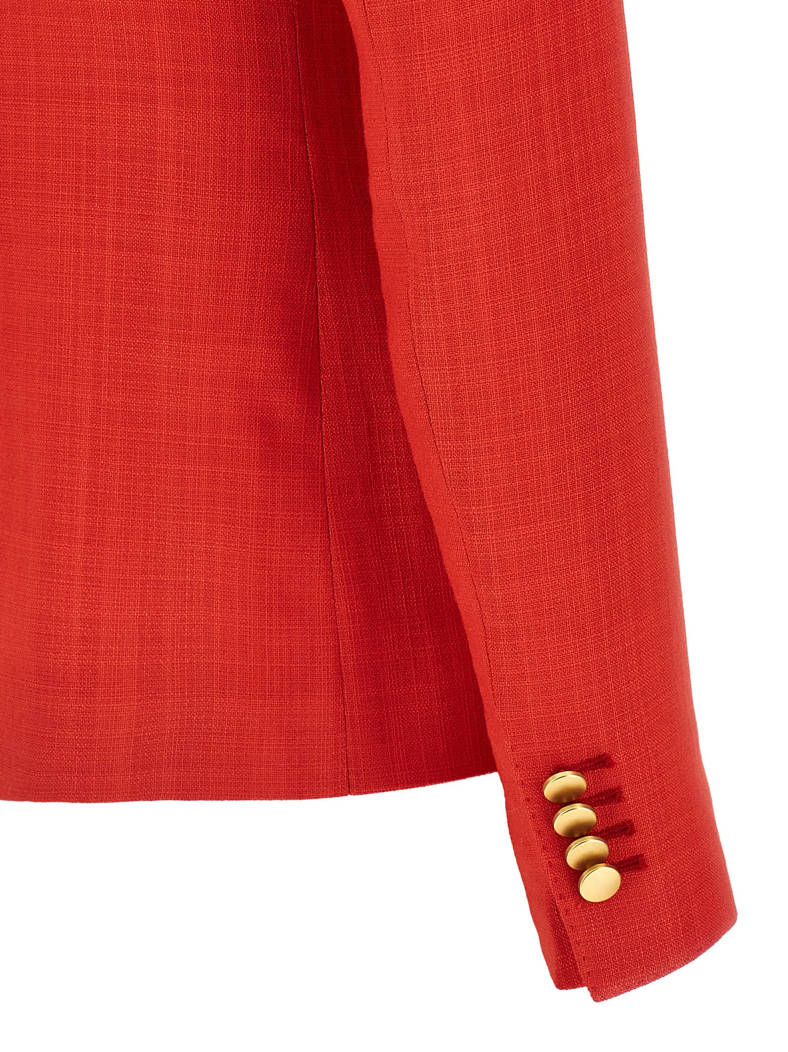 Tagliatore J-coral Double-breasted Blazer In Viscose In Red