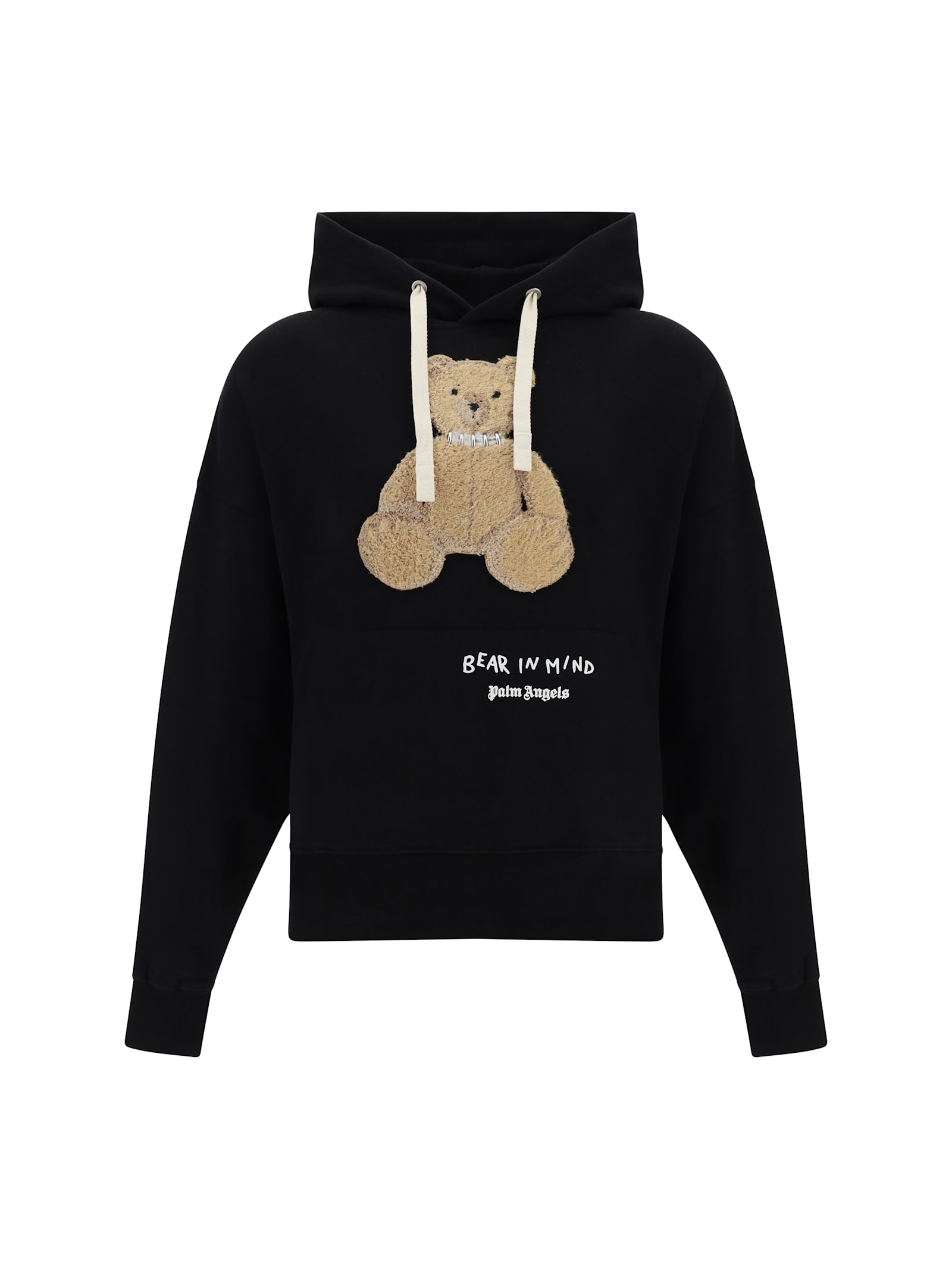 Shop Palm Angels Bear In Mind Hoodie In Black Brown