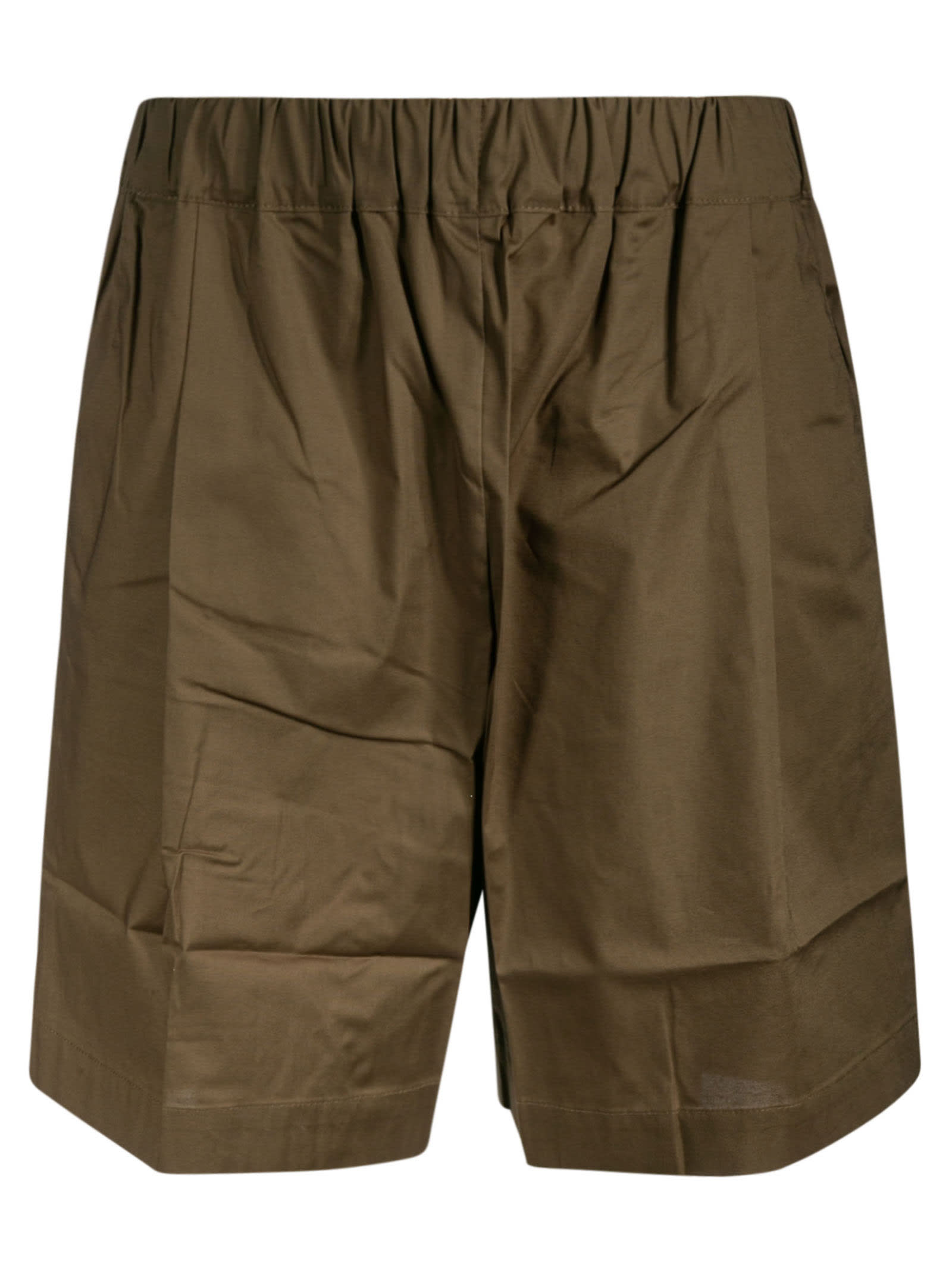 Laneus Elasticated Waist Classic Shorts In Brown