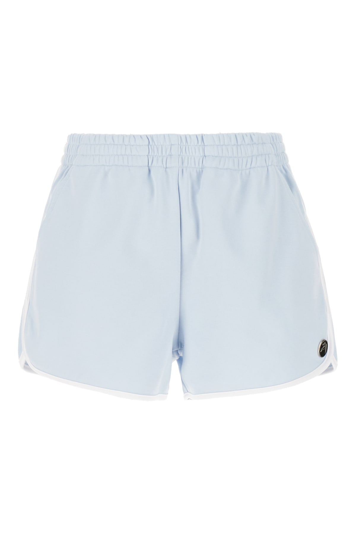 Pastel Light Blue Polyester Blend Shorts