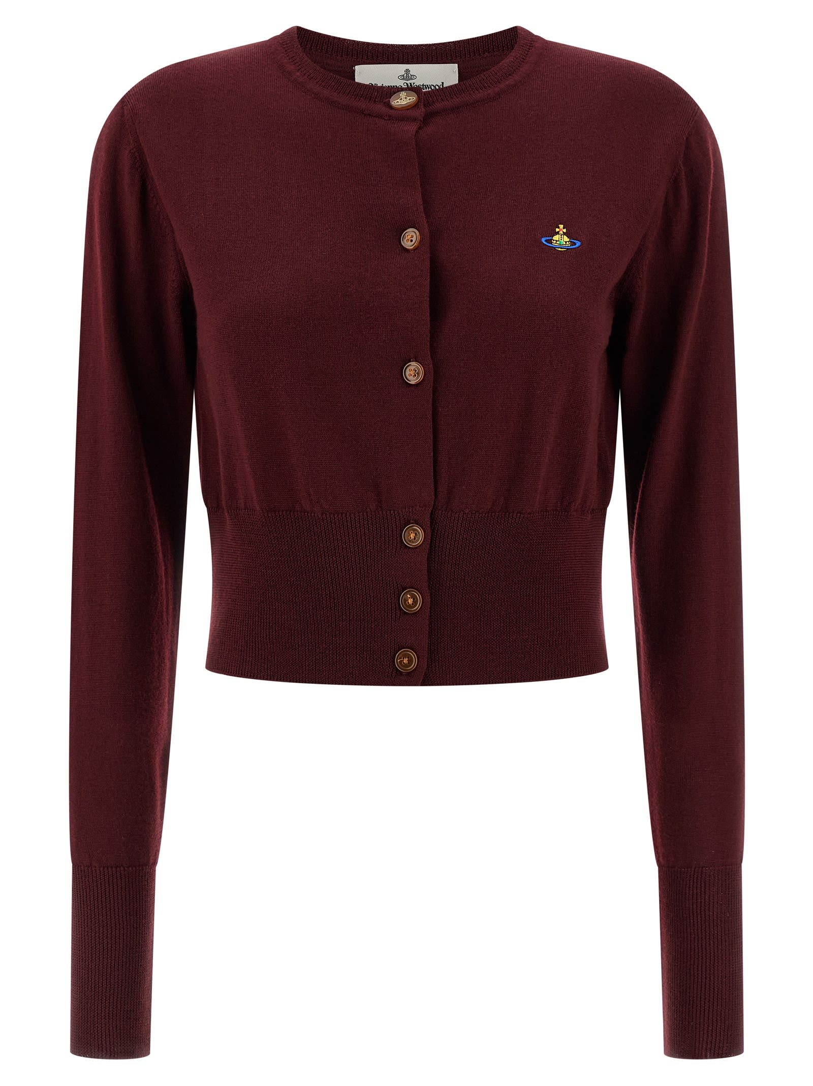 Vivienne Westwood Bea Cardigan In Burgundy