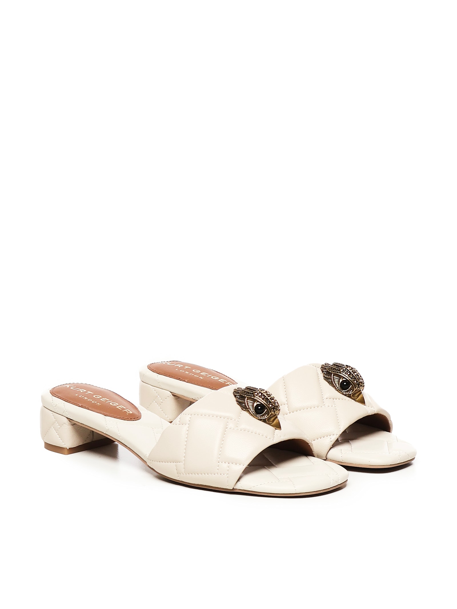 Shop Kurt Geiger Slippers In Quilted Leather Kensington