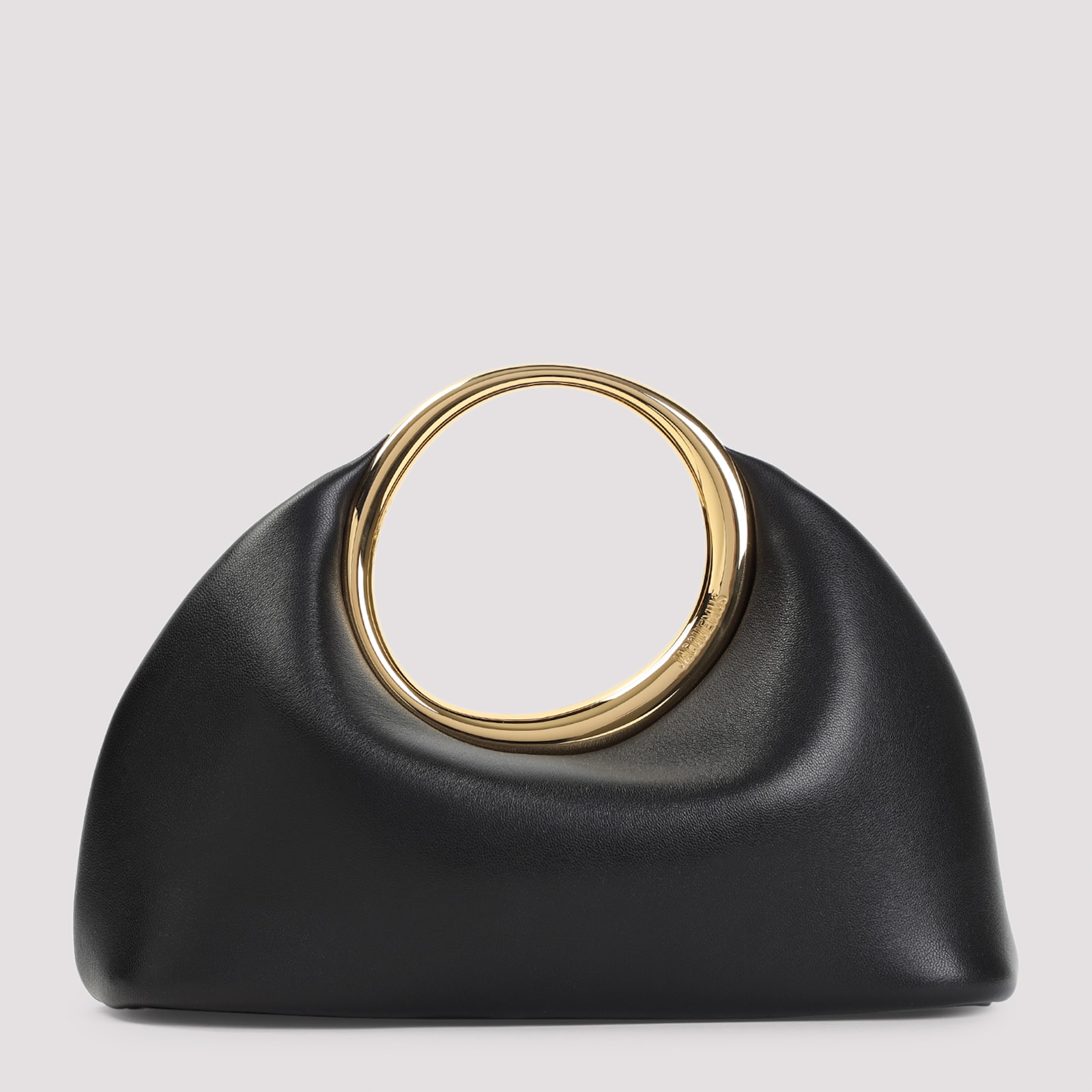 Jacquemus Small Calino Leather Top Handle Bag In Black