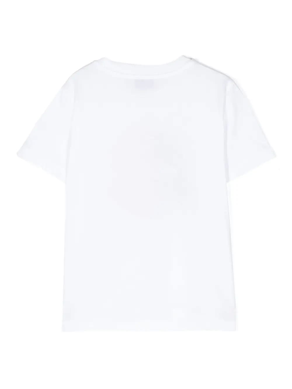 Shop Moncler White T-shirt With Logo Motif
