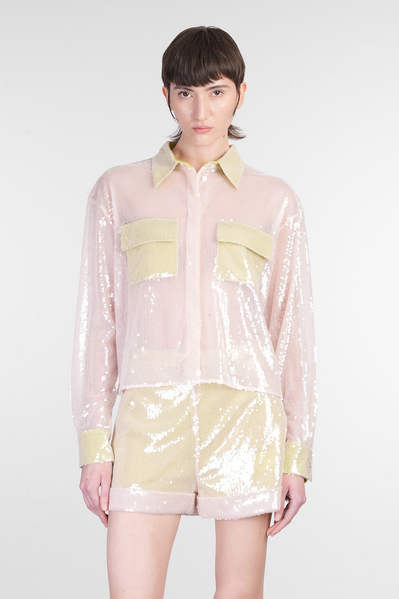 Shirt In Rose-pink Polyester