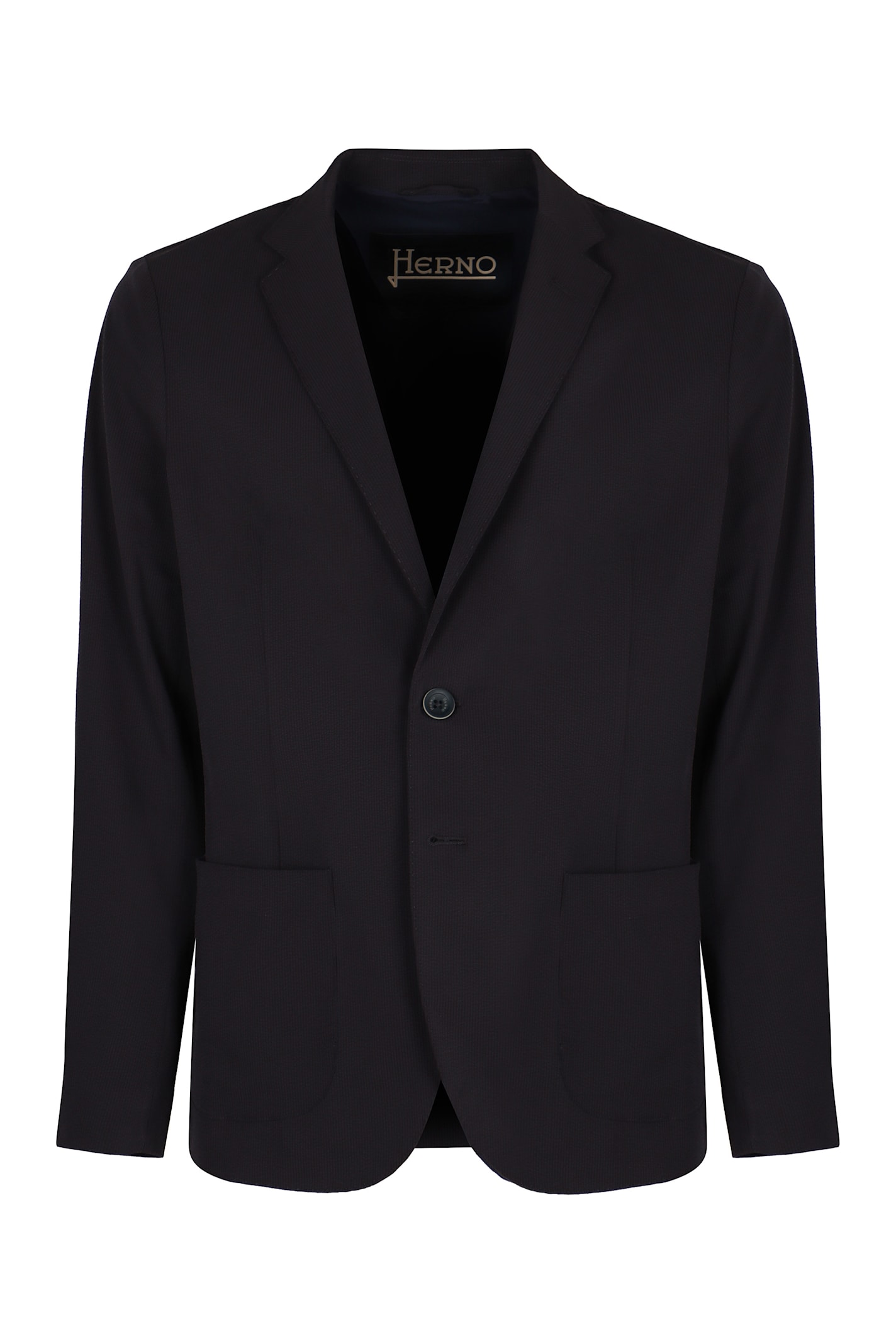 Herno Tailored Single-breasted Jacket With Notched Lapels