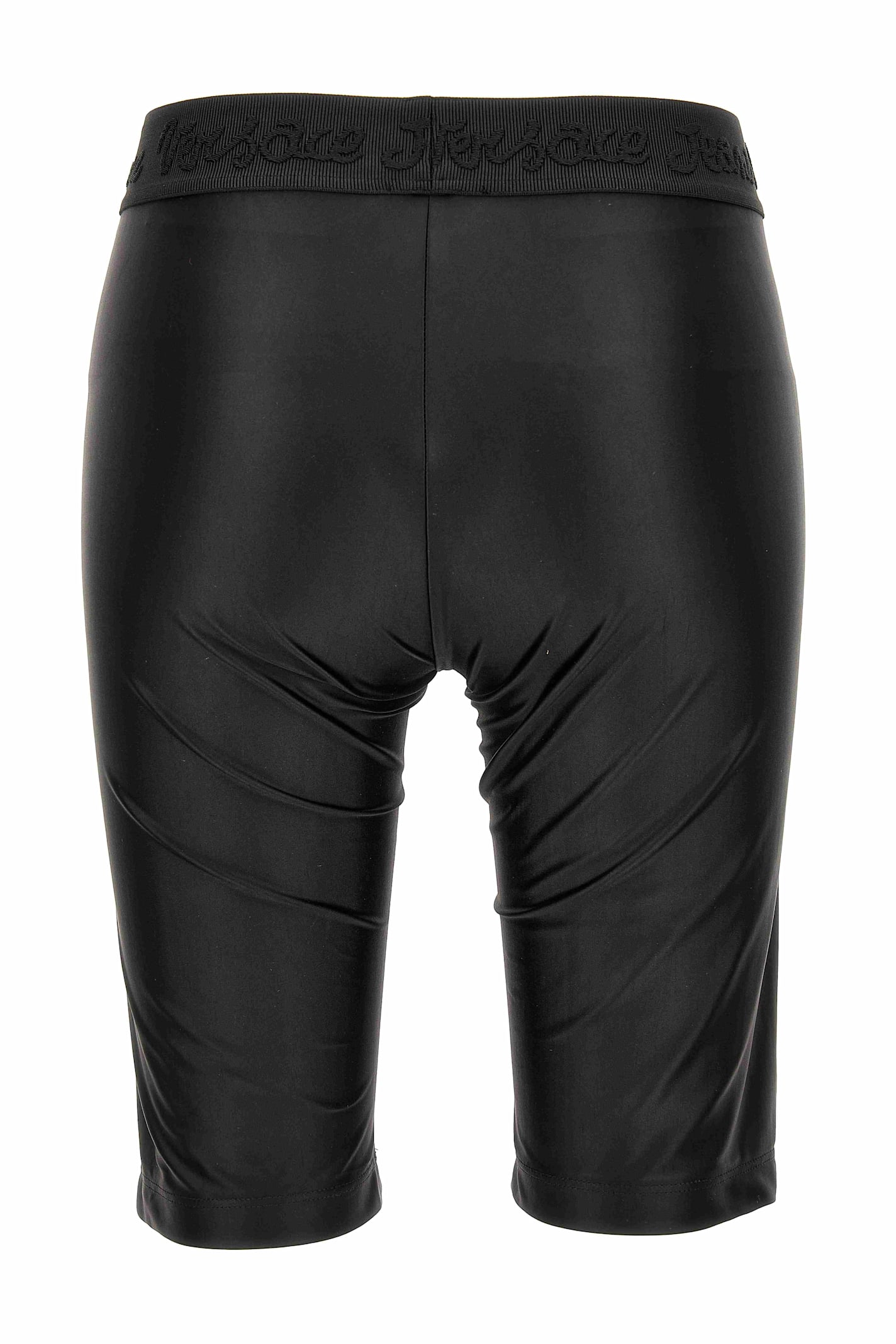 Versace Jeans Couture Cycling Shorts With Logo In Black