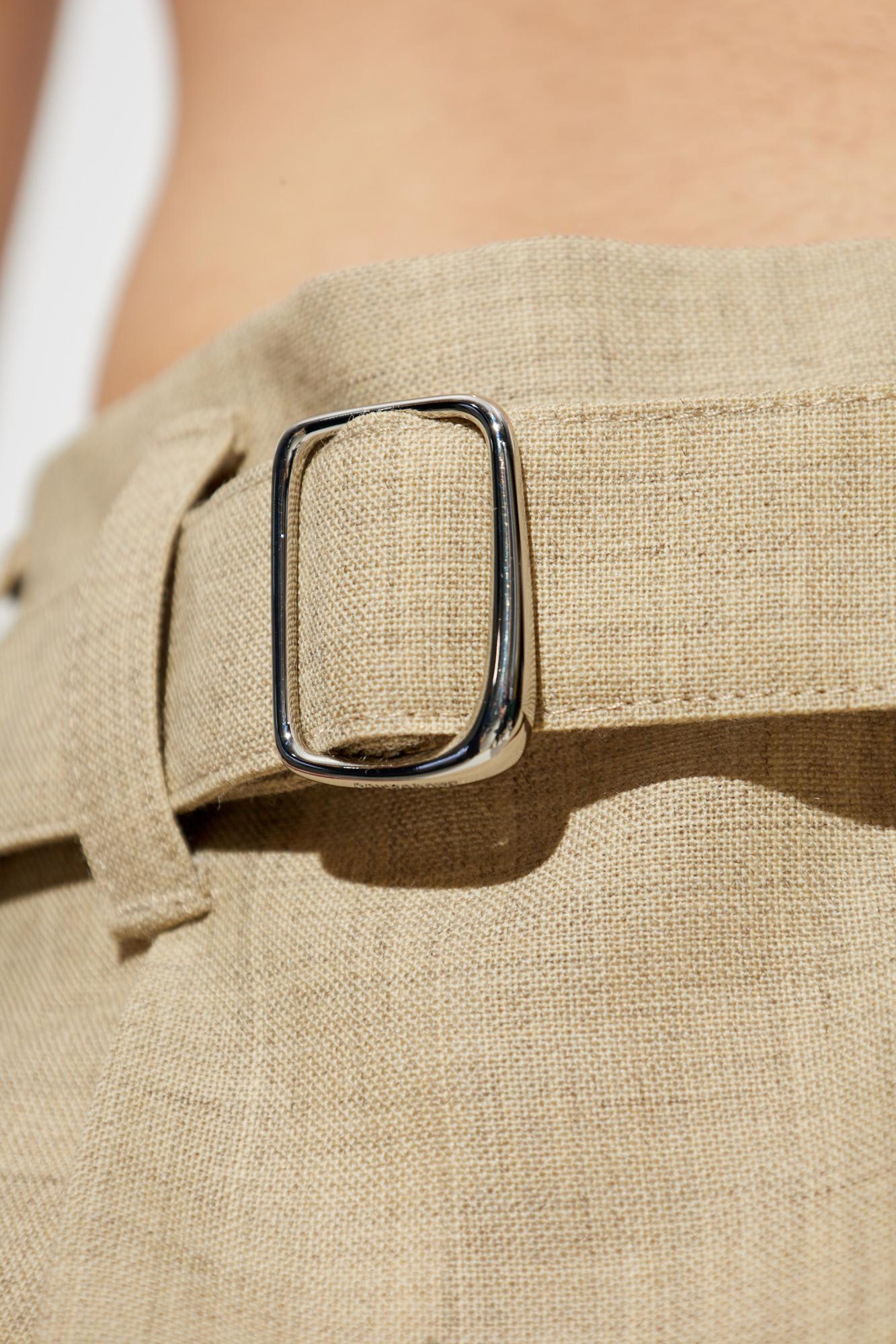 Jacquemus Pleated Shorts In Beige