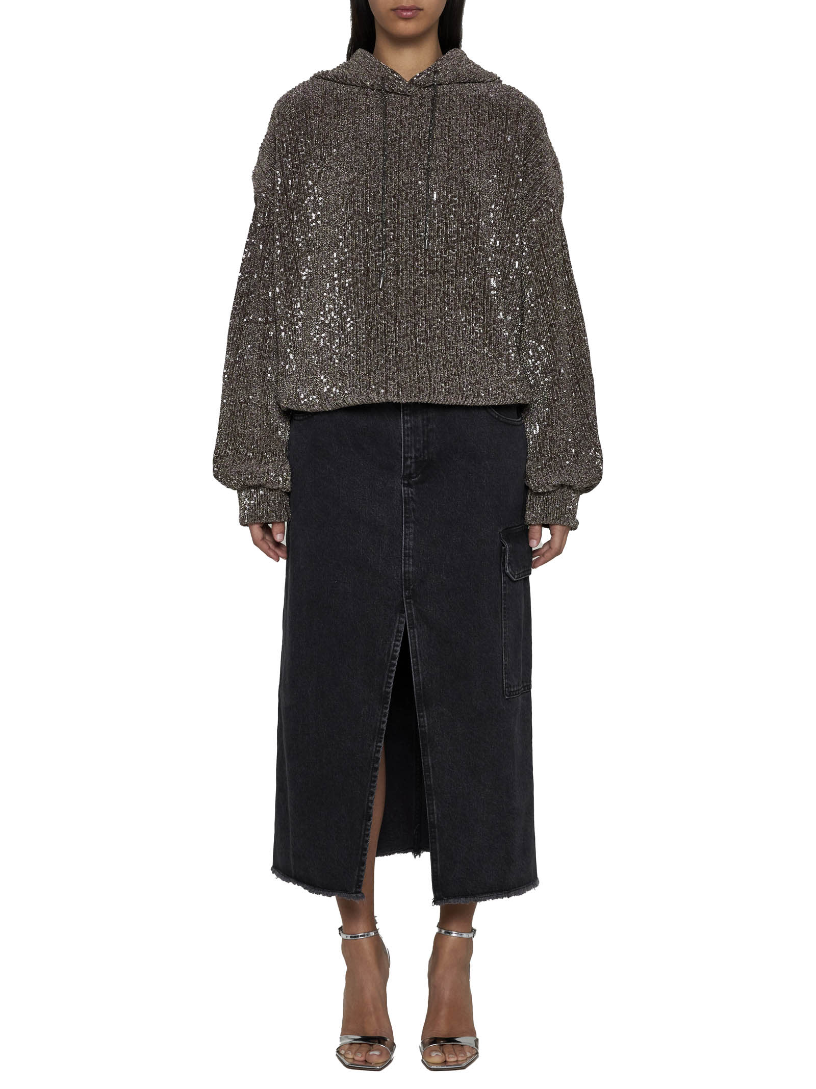 Shop Stine Goya Skirt In Stone Wash Grey
