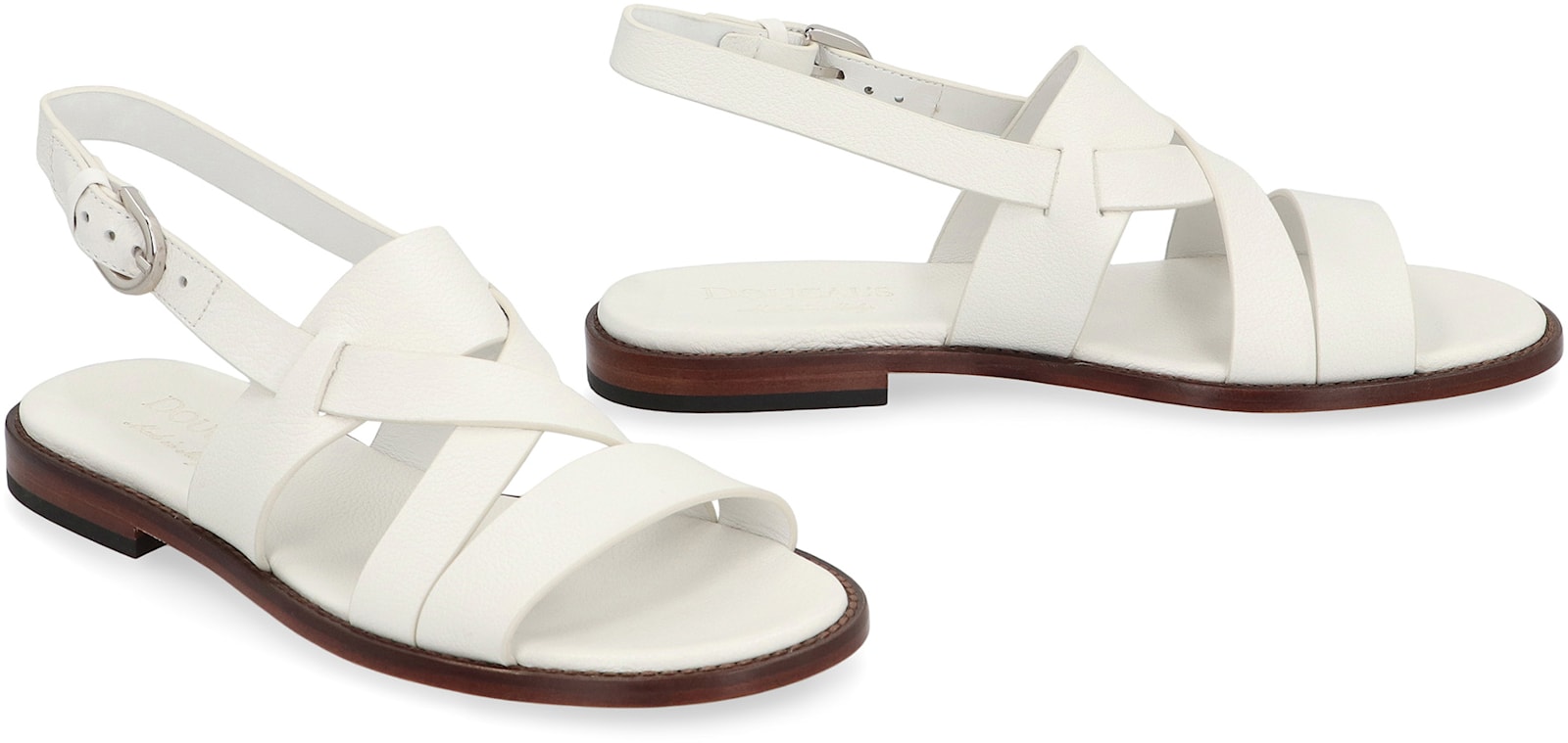 DOUCAL'S TROPIC LEATHER SANDALS