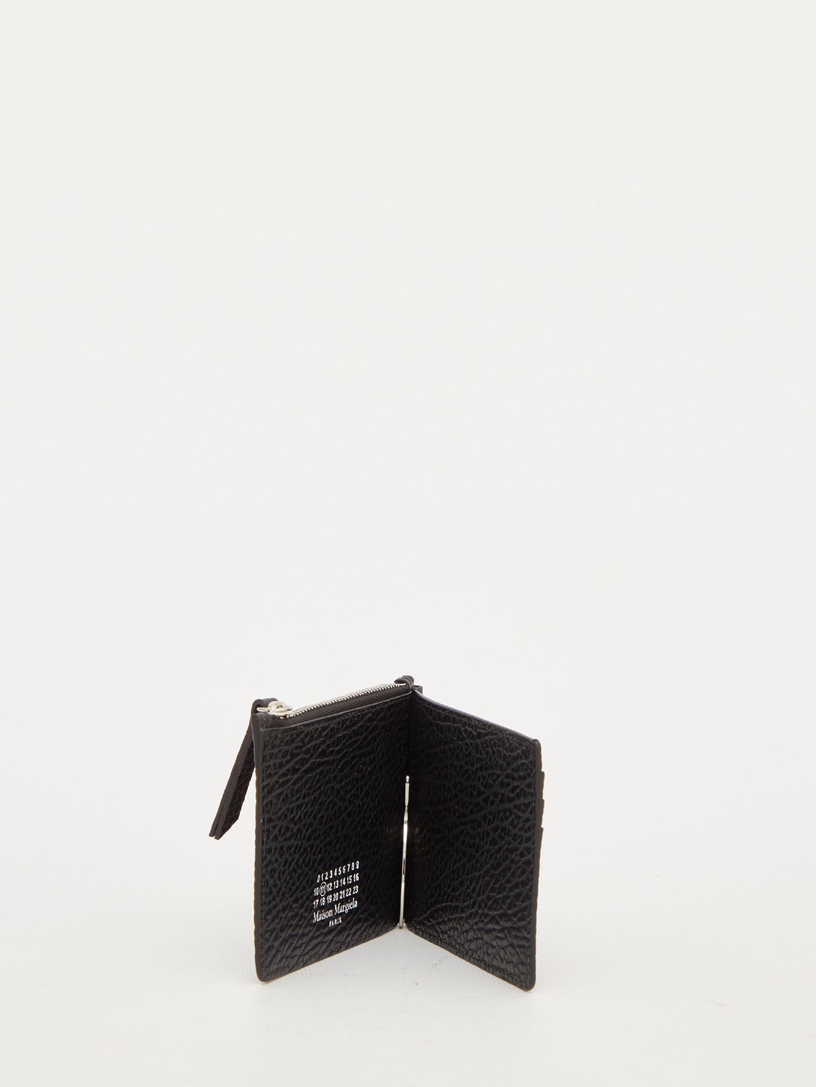 Shop Maison Margiela Black Leather Wallet