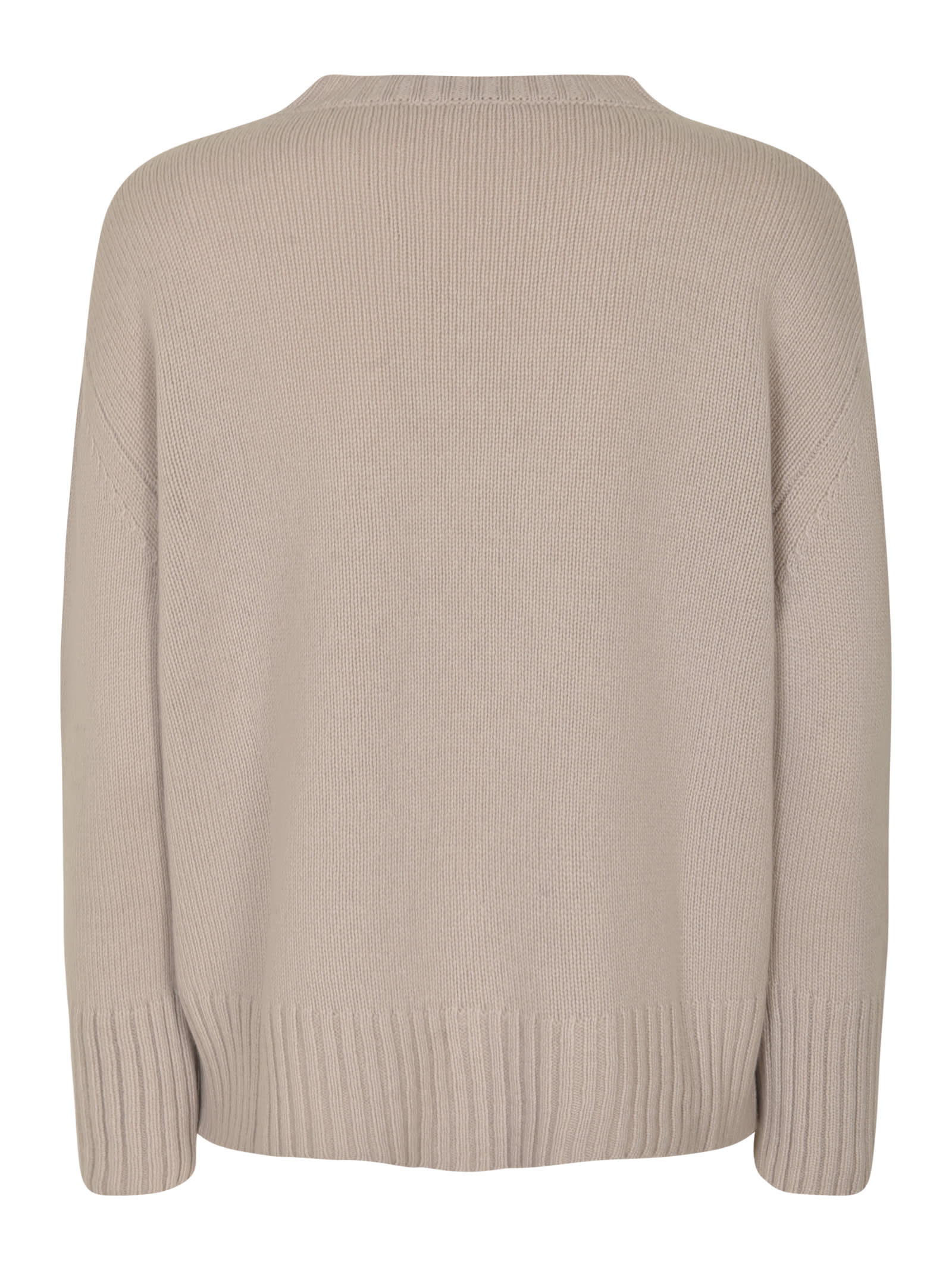 Shop Oliver Lattughi Slim Fit Rib Trim Knit Sweater In Beige