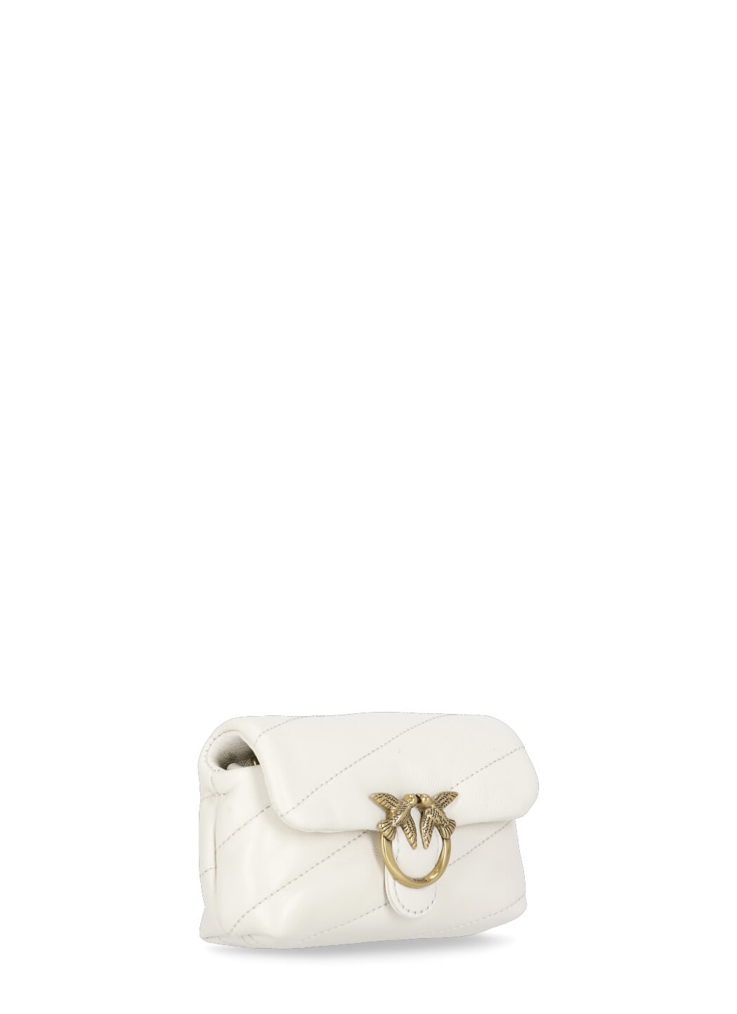 Shop Pinko Micro Love Puff Shoulder Bag In White