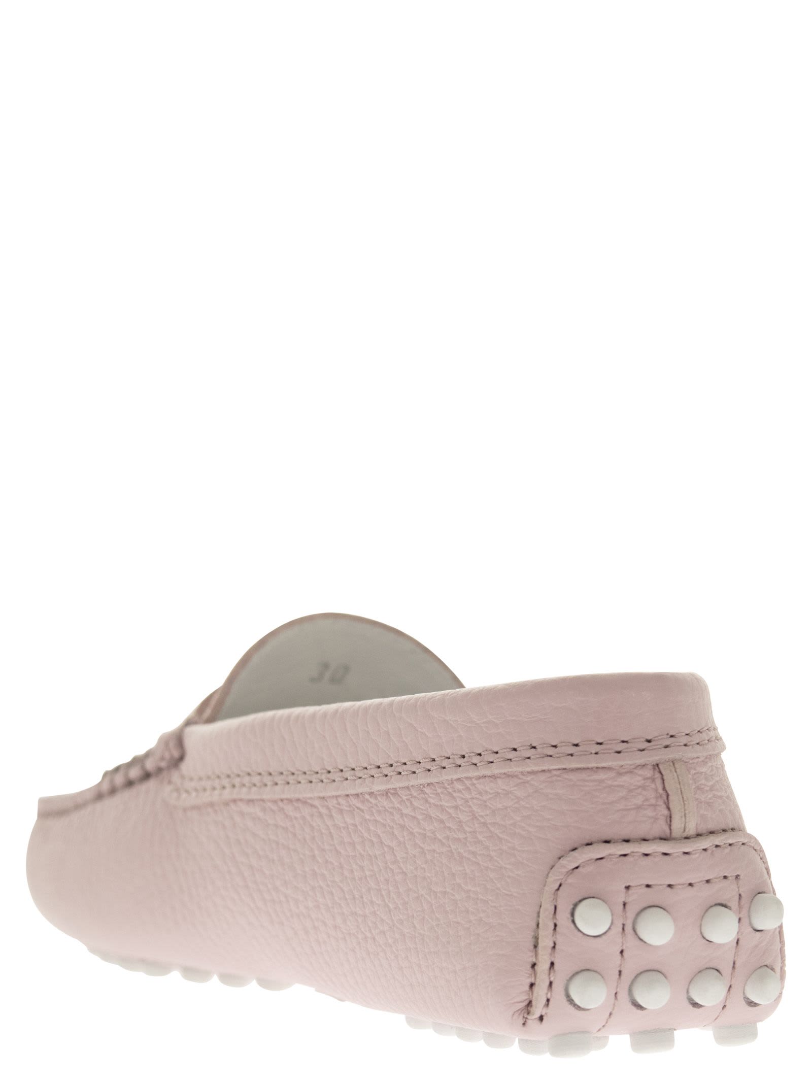 Tod's Kids' Gommino Leather Loafer In Pink