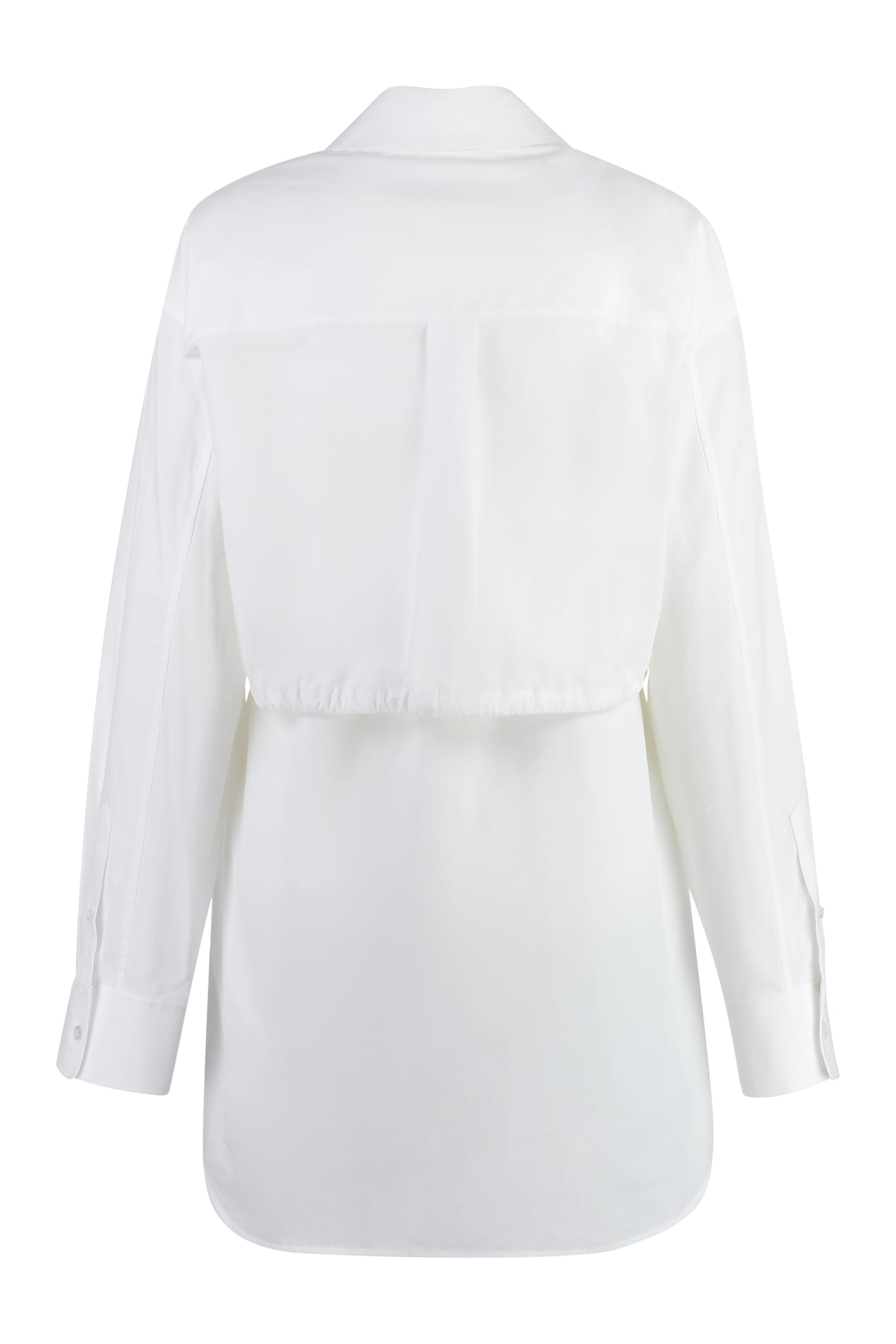 Shop Alexander Wang Cotton Shirtdress In Bianco