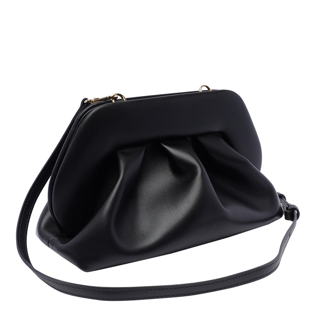 Themoirè Tia Vegan Fabric Handbag In Black
