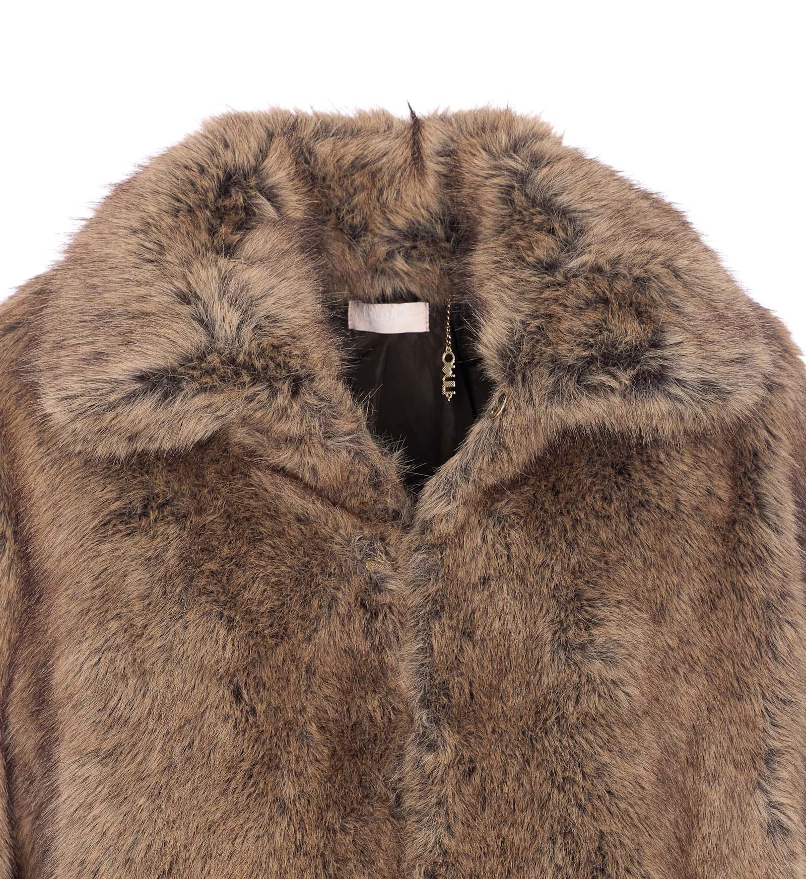 Liu •jo Faux Fur Jacket In Brown