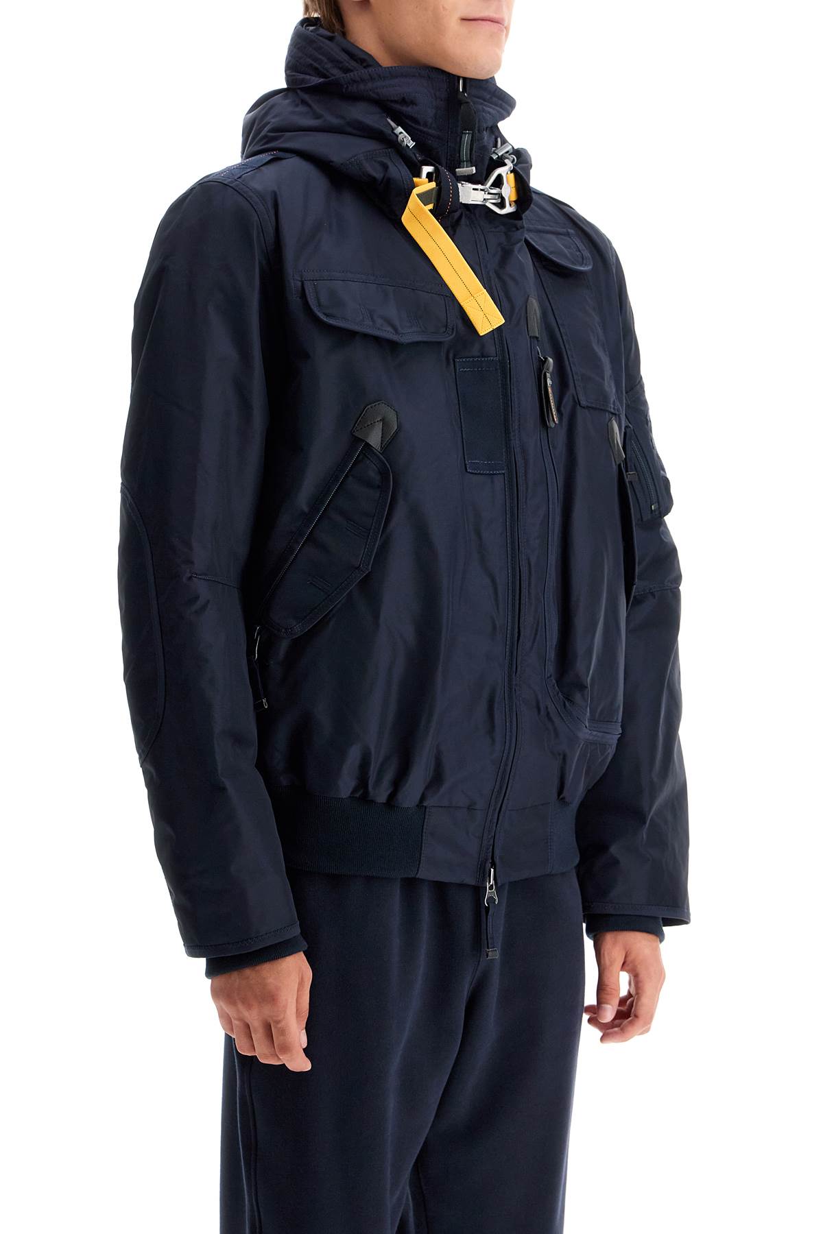 Shop Parajumpers Hooded Gobi Bom In Blue Navy (blue)