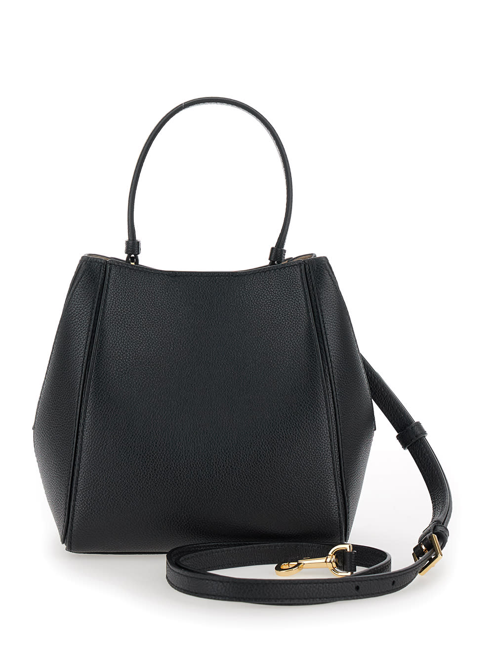 Tory Burch Small Mcgraw Bucket Bag In Black