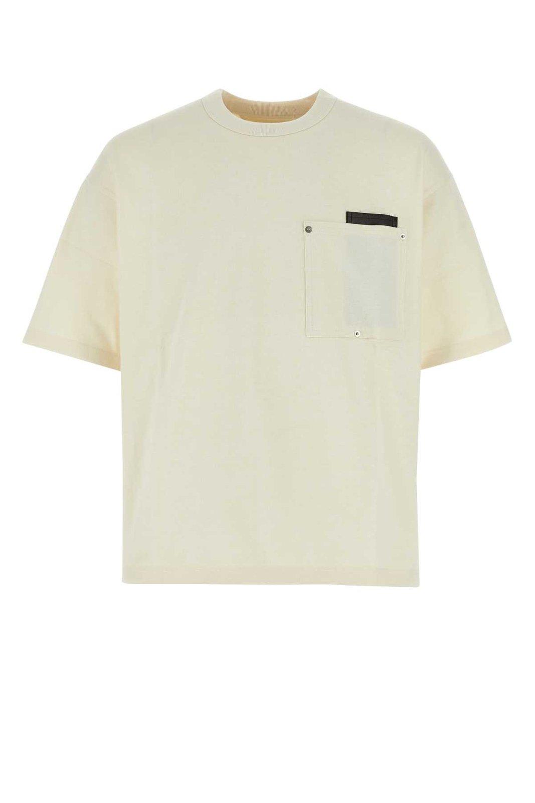 Bottega Veneta Pocket Patch Crewneck T-shirt In Gold