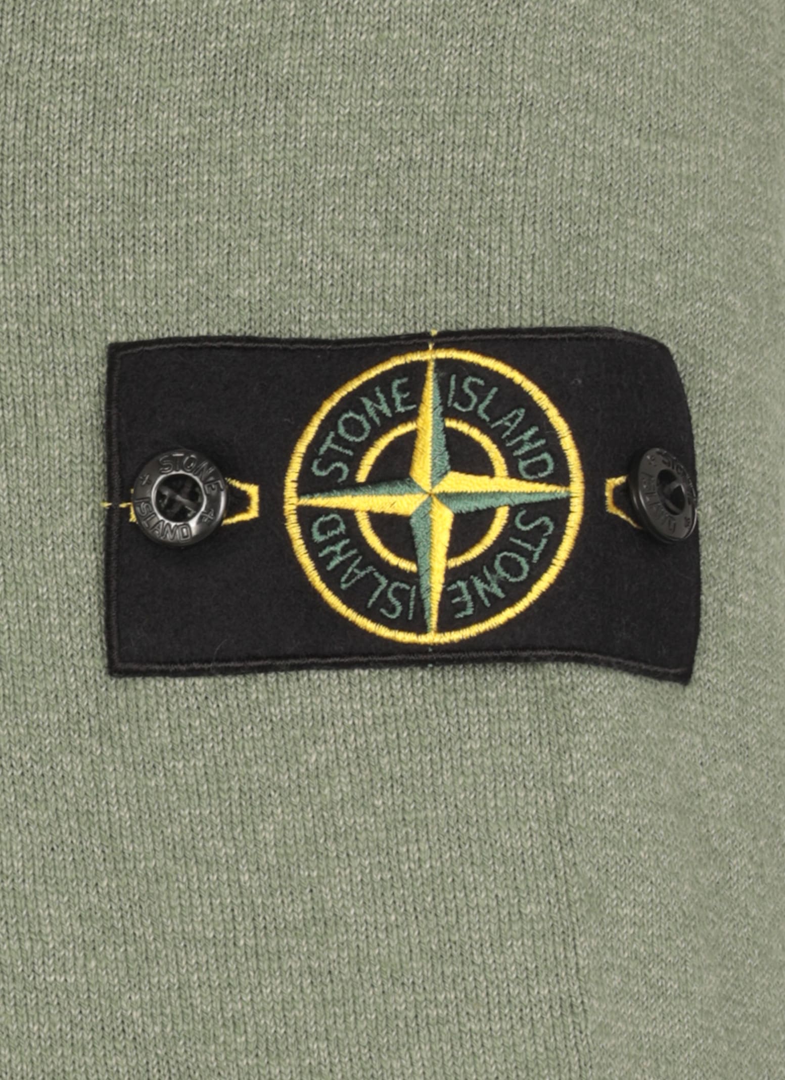 Stone Island Malfilé Cotton Fleece Sweatshirt In Green