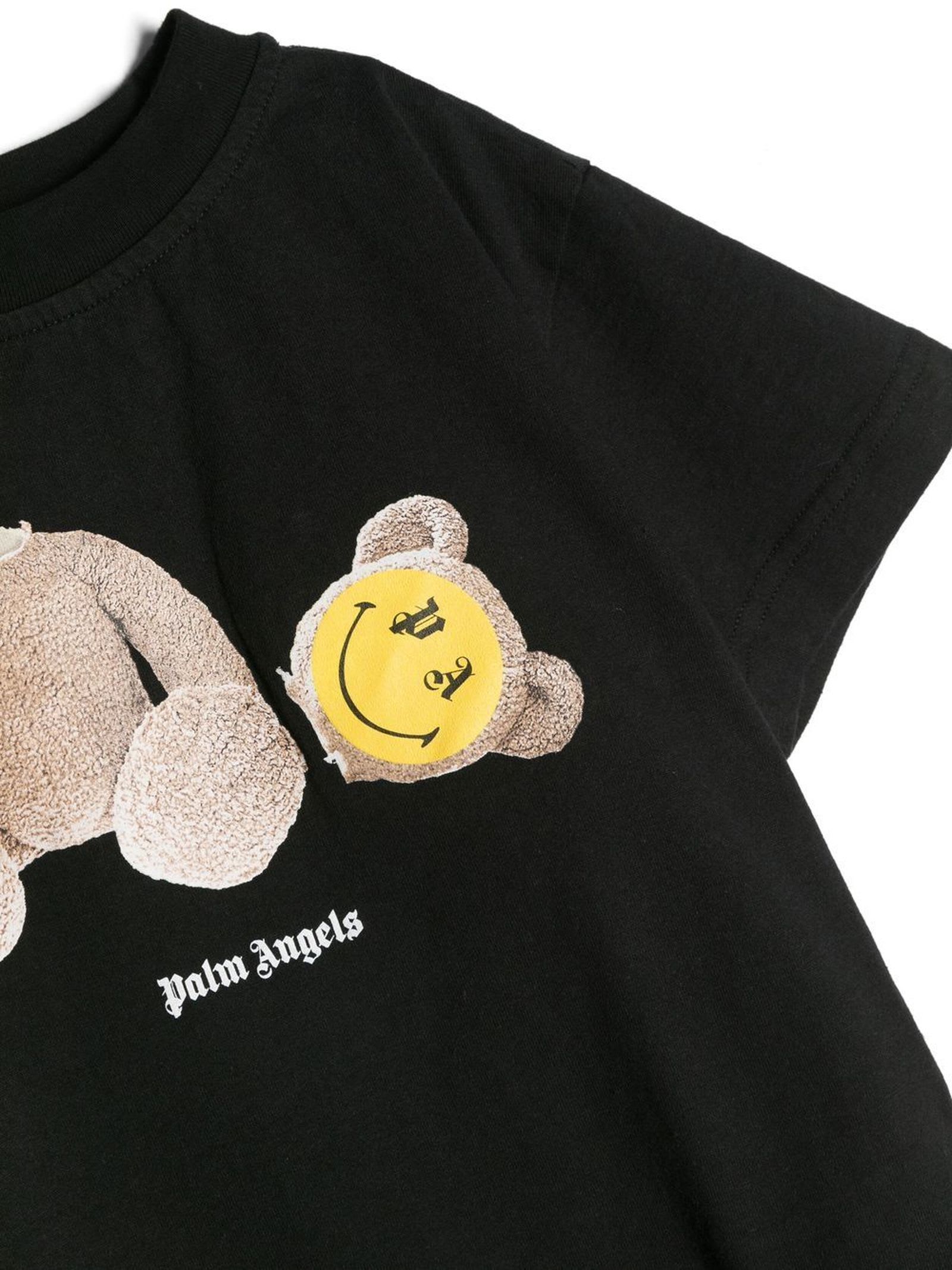 Black Teddy Bear-print cotton-jersey T-shirt, Palm Angels