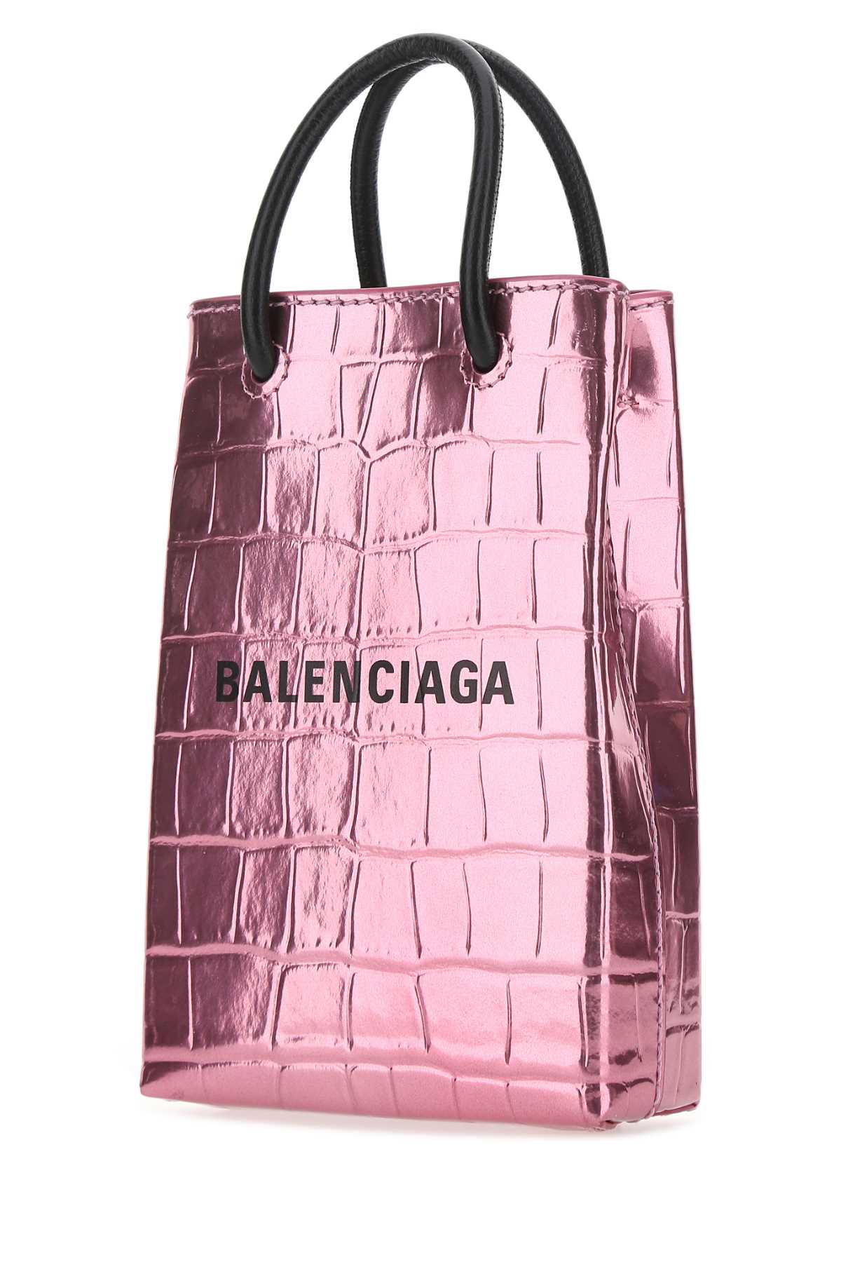Shop Balenciaga Pink Leather Phone Case In 6260