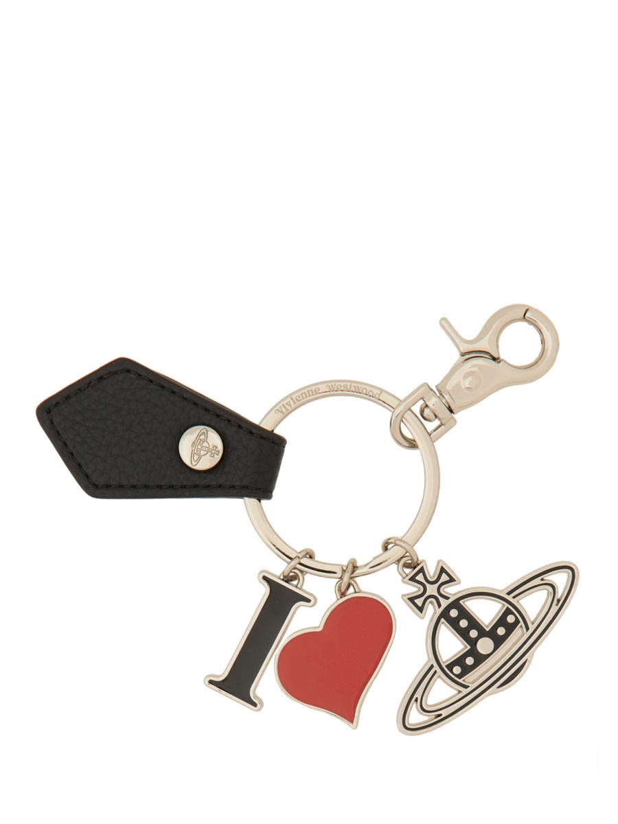 Vivienne Westwood I Love Orb Keychain In Multi