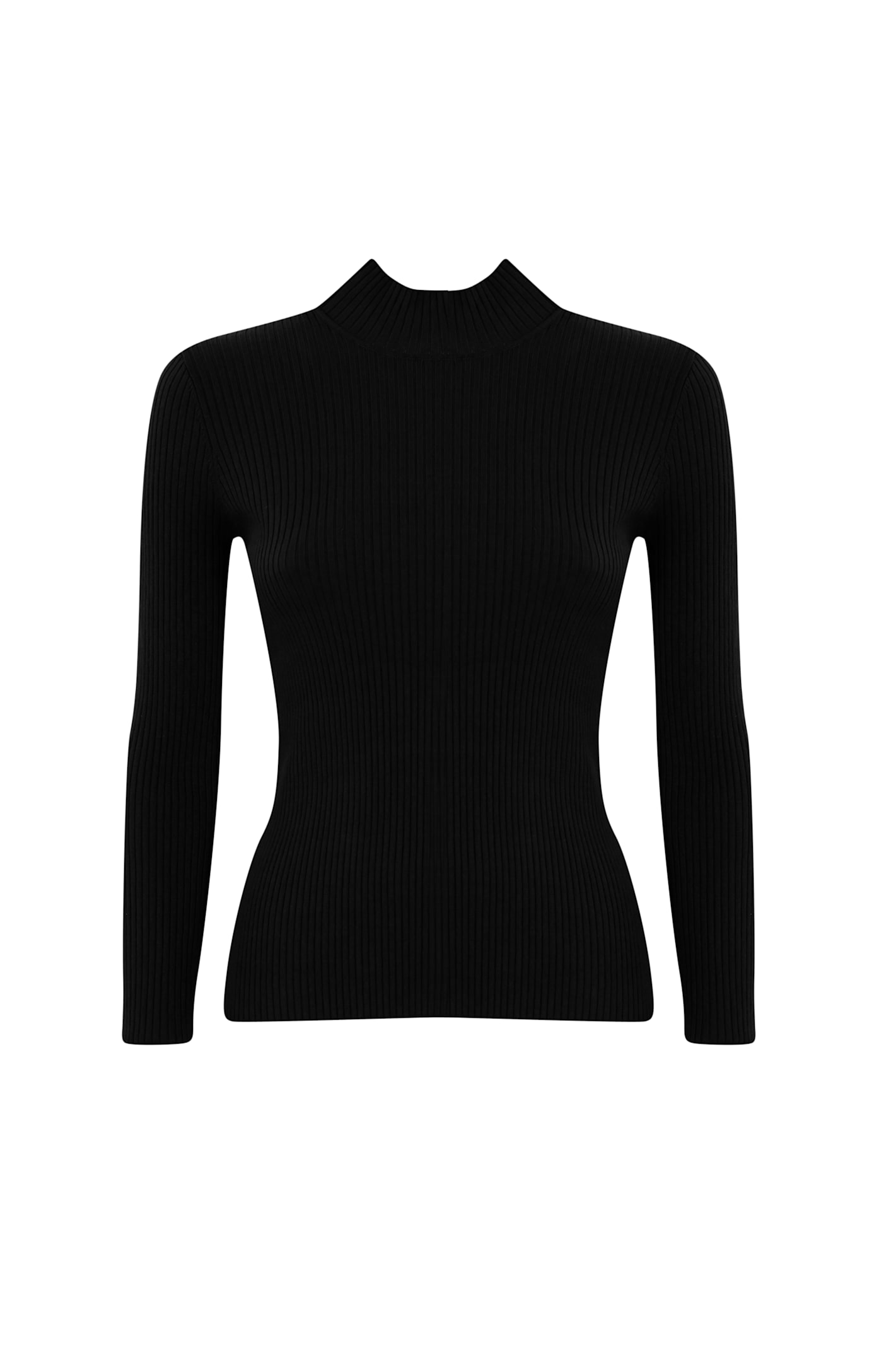 Twinset Ribbed Sweater With Opening In Black