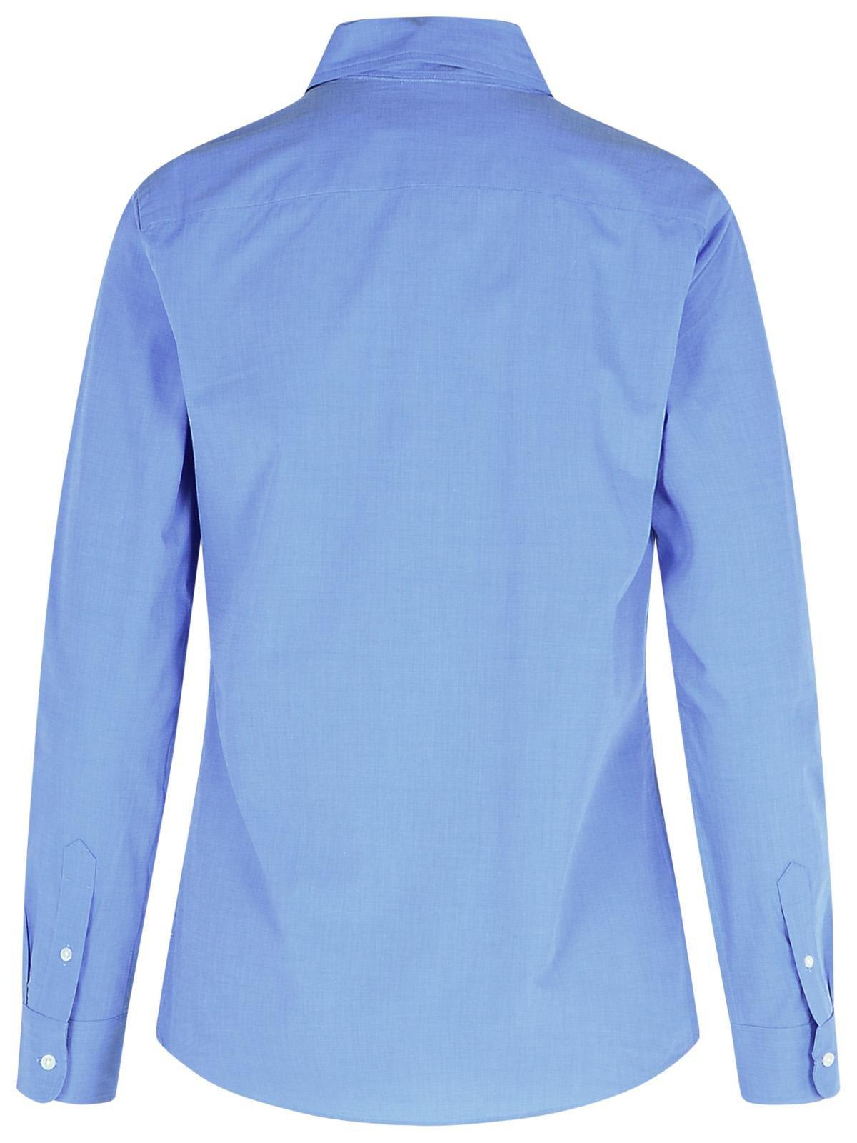 Polo Ralph Lauren Stretch Slim Fit Cotton Shirt In Blue