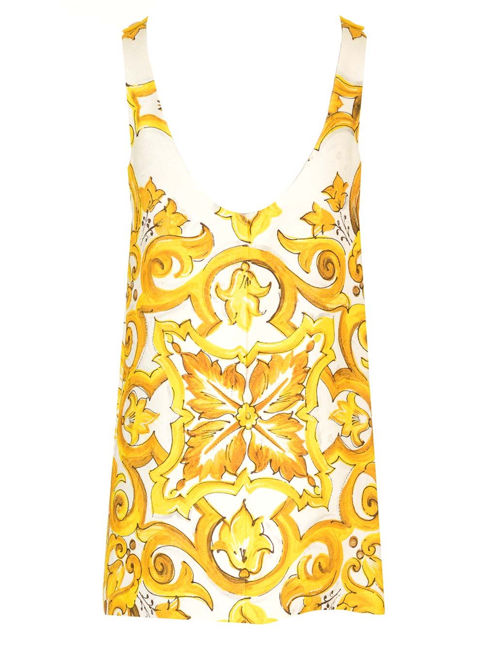 Shop Dolce & Gabbana Short Dress In Yellow