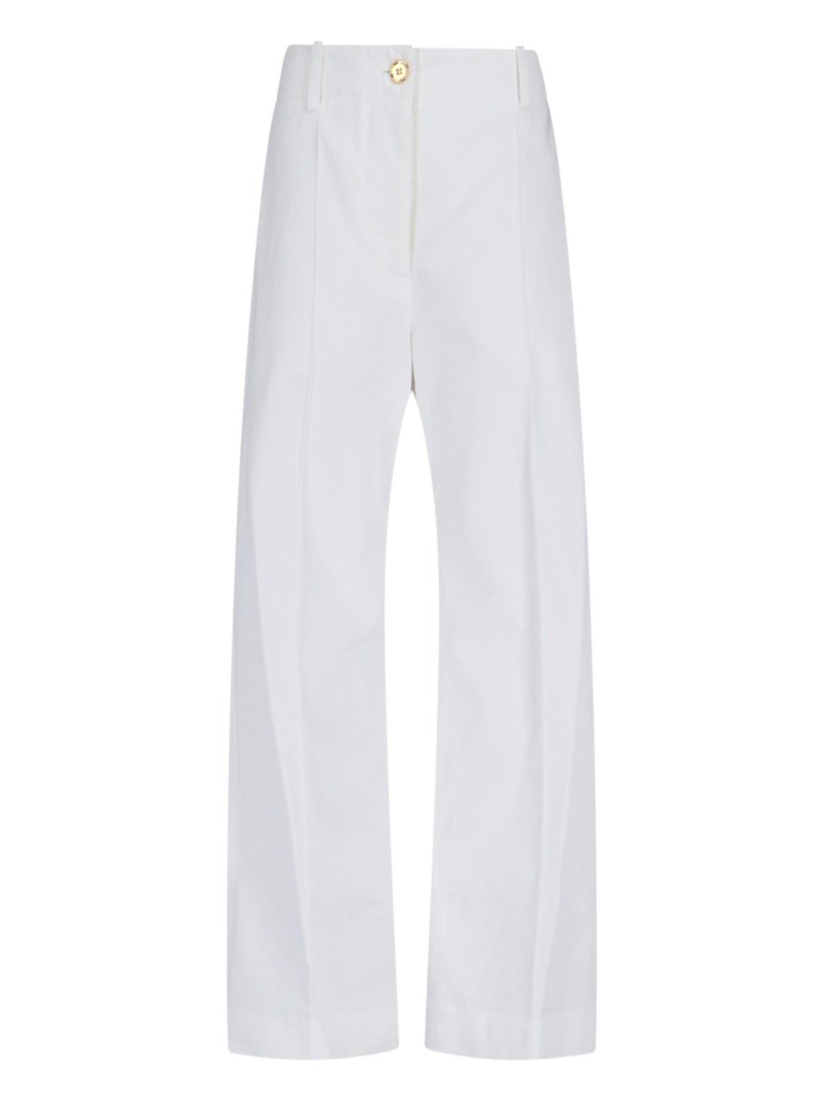 Shop Patou Straight Pants In White