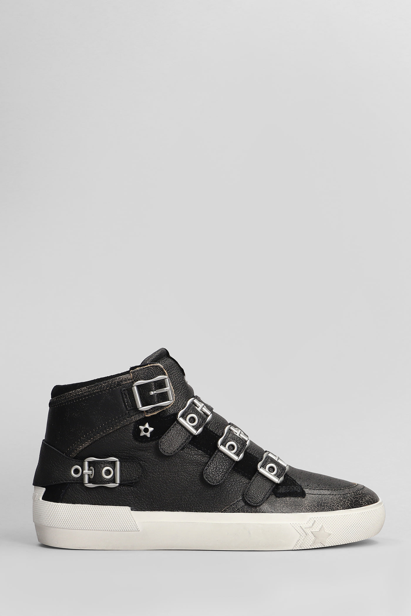 Ash Moonlight Sneakers In Black Leather