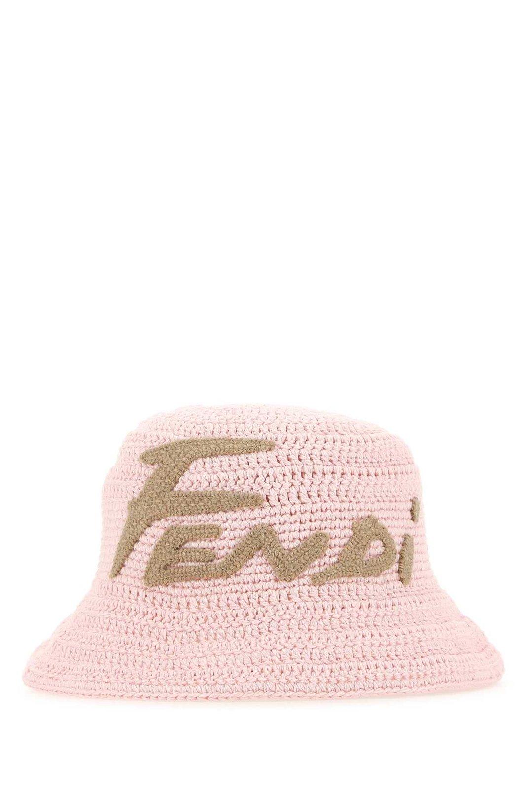 Fendi Logo Embroidered Bucket Hat