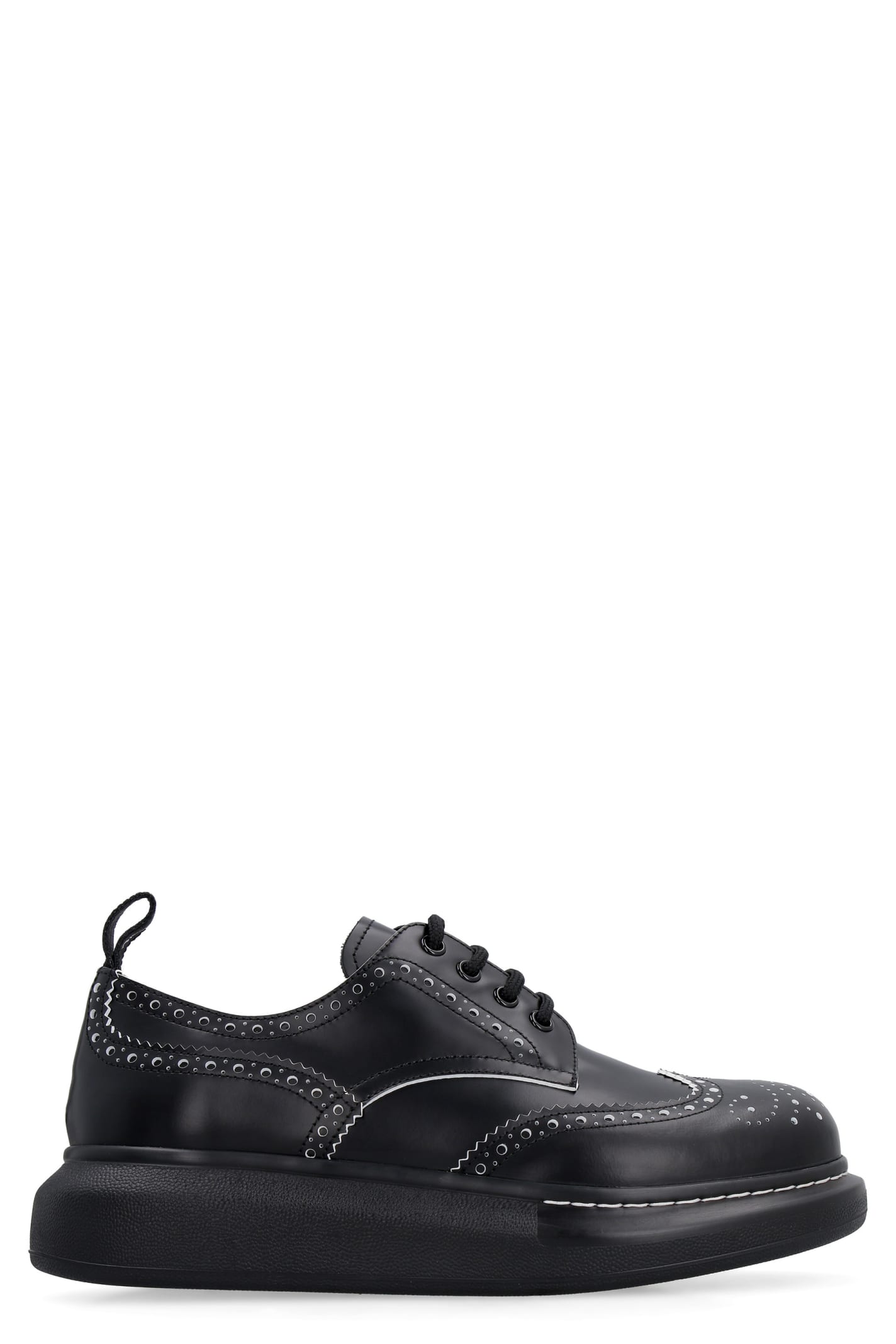 Alexander McQueen Hybrid Leather Lace-up Derby Shoes