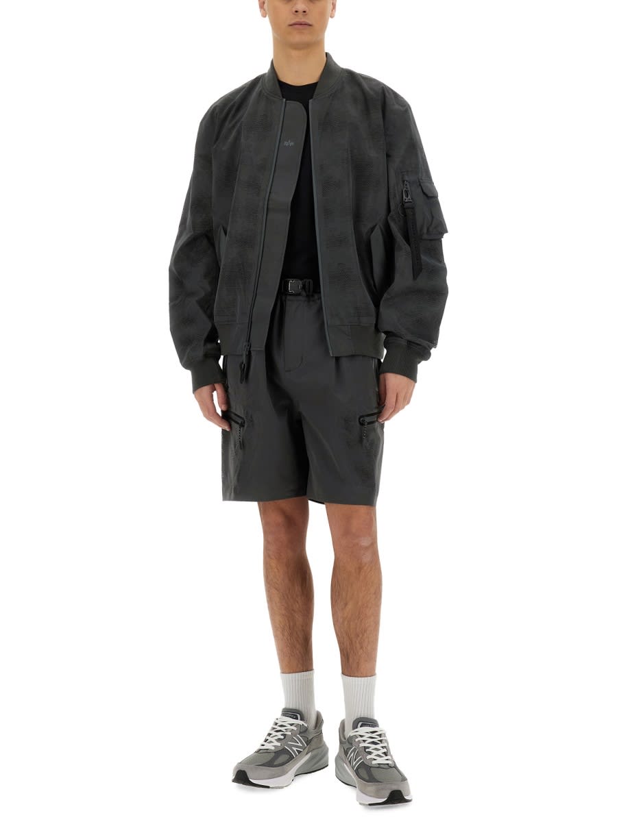 Alpha Industries "l-2b Laser Cut" Jacket In Grey