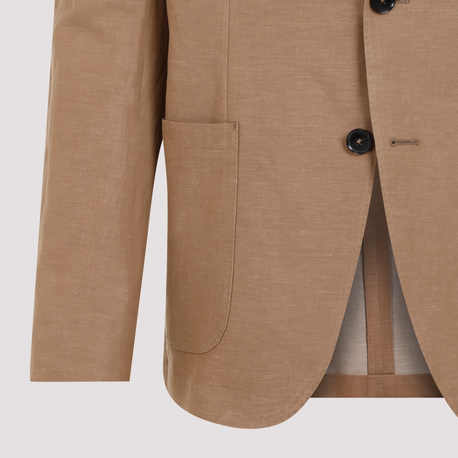 Shop Zegna Trofeo Formal Summer Jacket In Marrone Medio