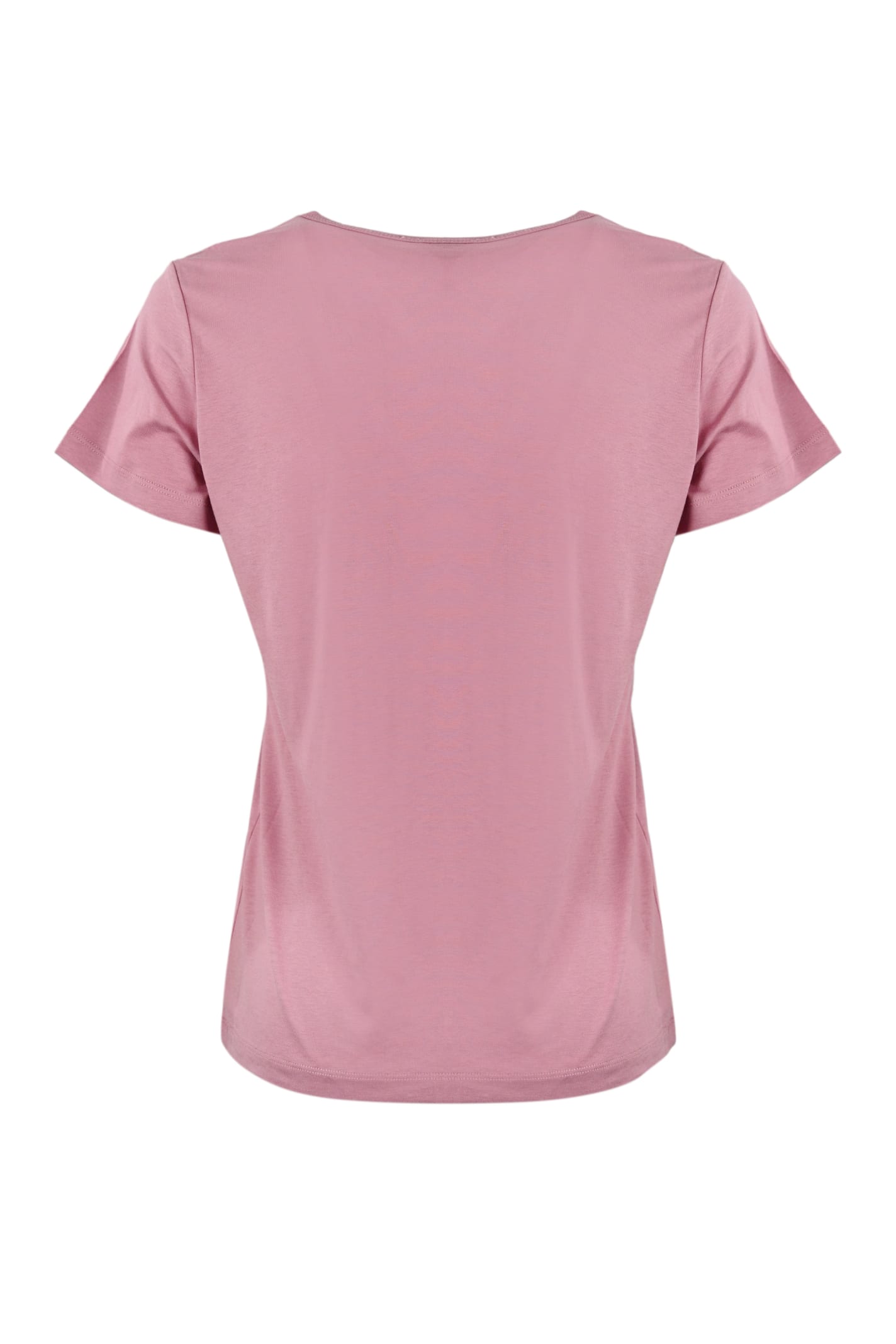 Shop Pinko T-shirt With Love Birds Jewel Logo In Pink