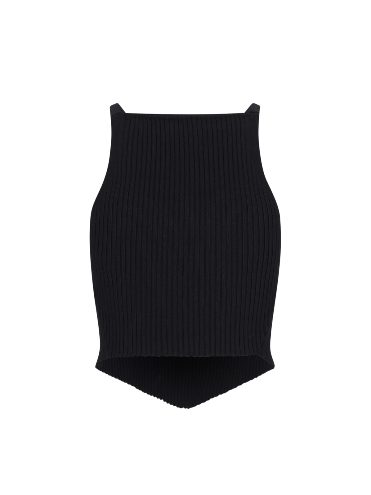 Shop Courrèges Knit Top In Black
