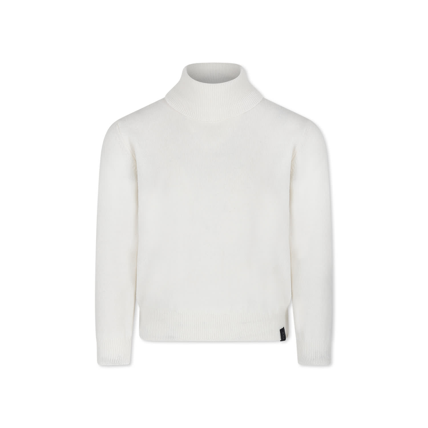 Fay Kids' Ivory Turtleneck For Boy With Logo