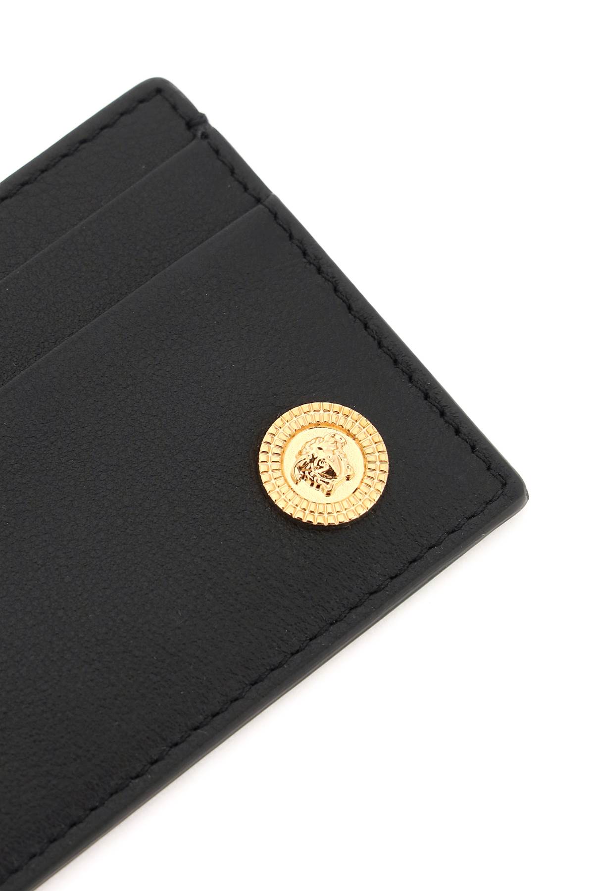 Shop Versace Medusa Biggie Cardholder In Black  Gold (black)