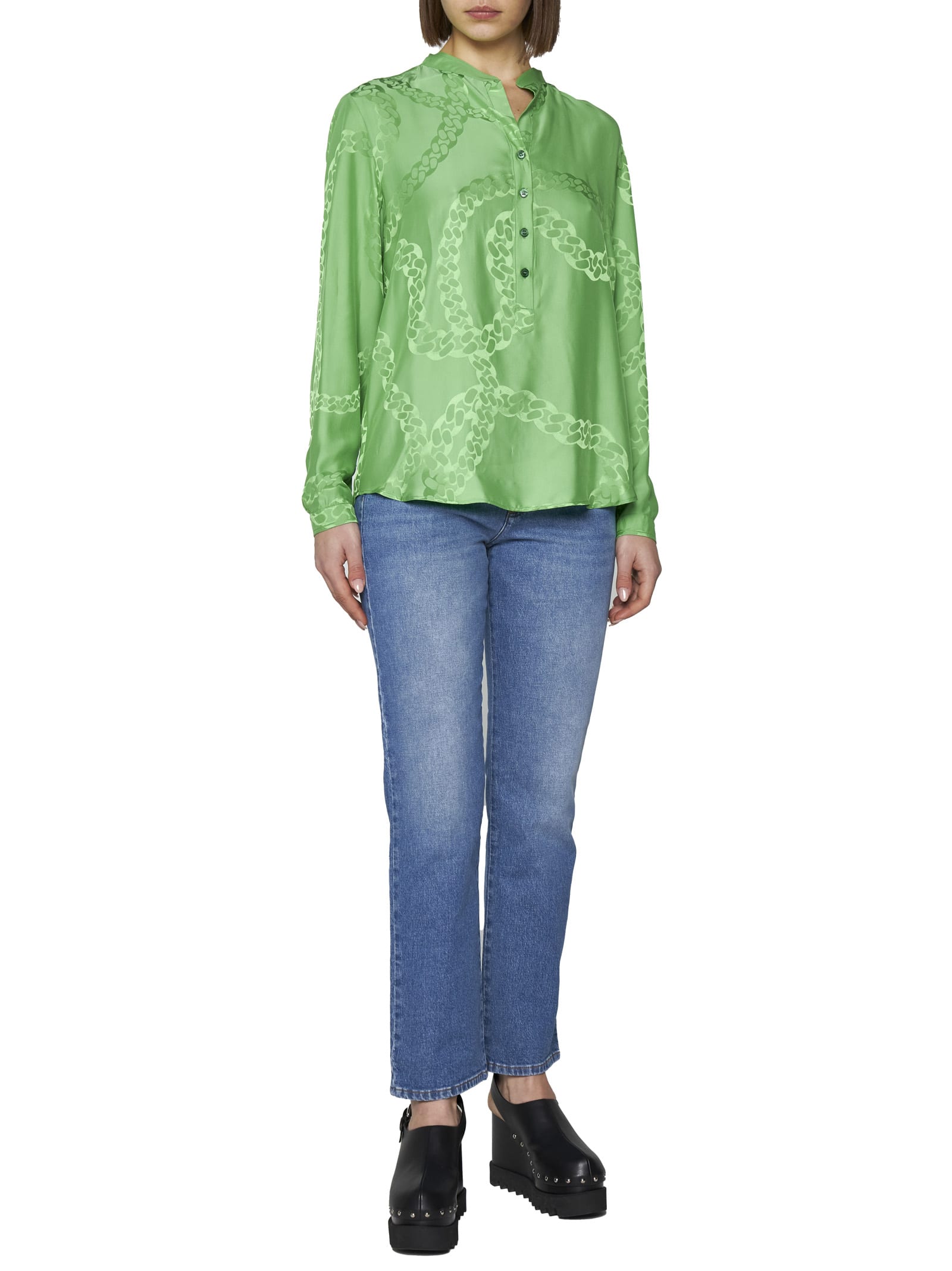 Stella Mccartney Shirt In Green Viscose In Green