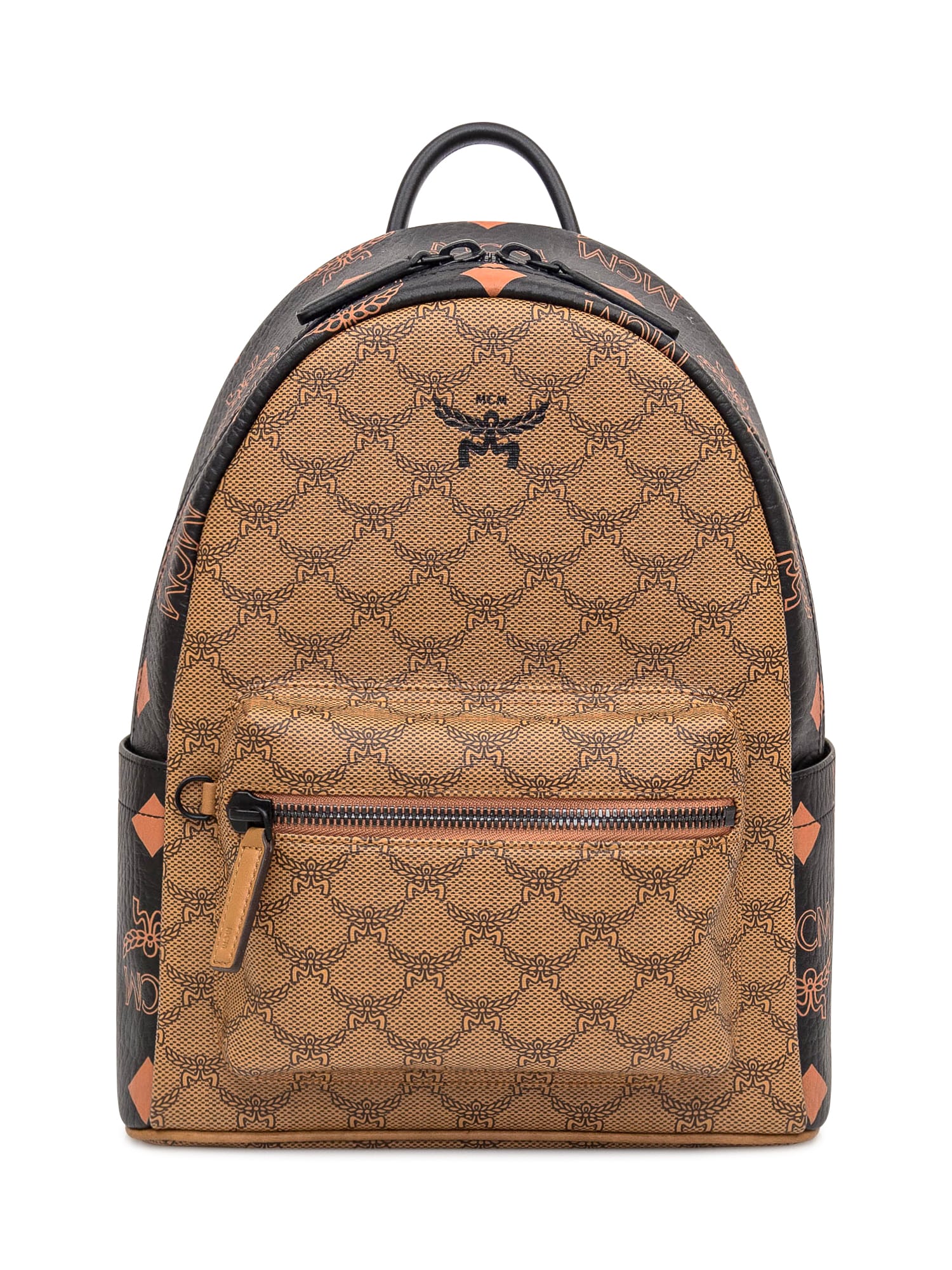 Shop Mcm Monogram Backpack In Cognac